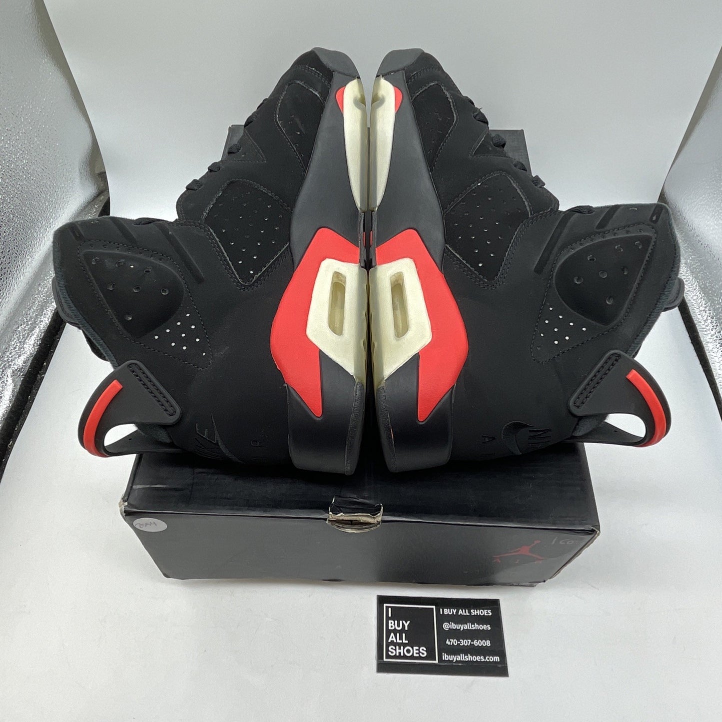 Size 12 - Jordan 6 Retro Mid Infrared Black Suede (384664-060)