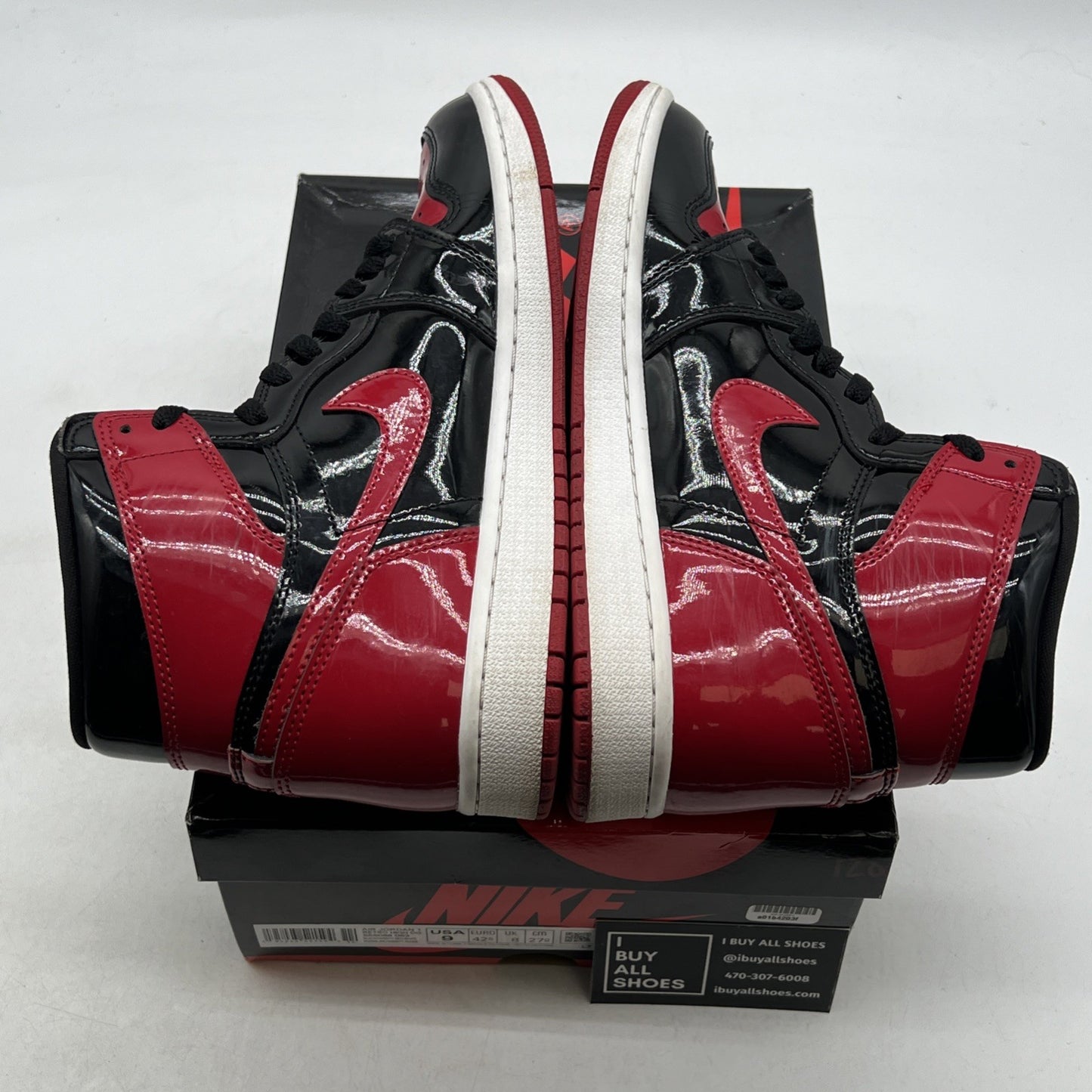 Size 9 - Air Jordan 1 Retro OG High Patent Bred (555088-063)