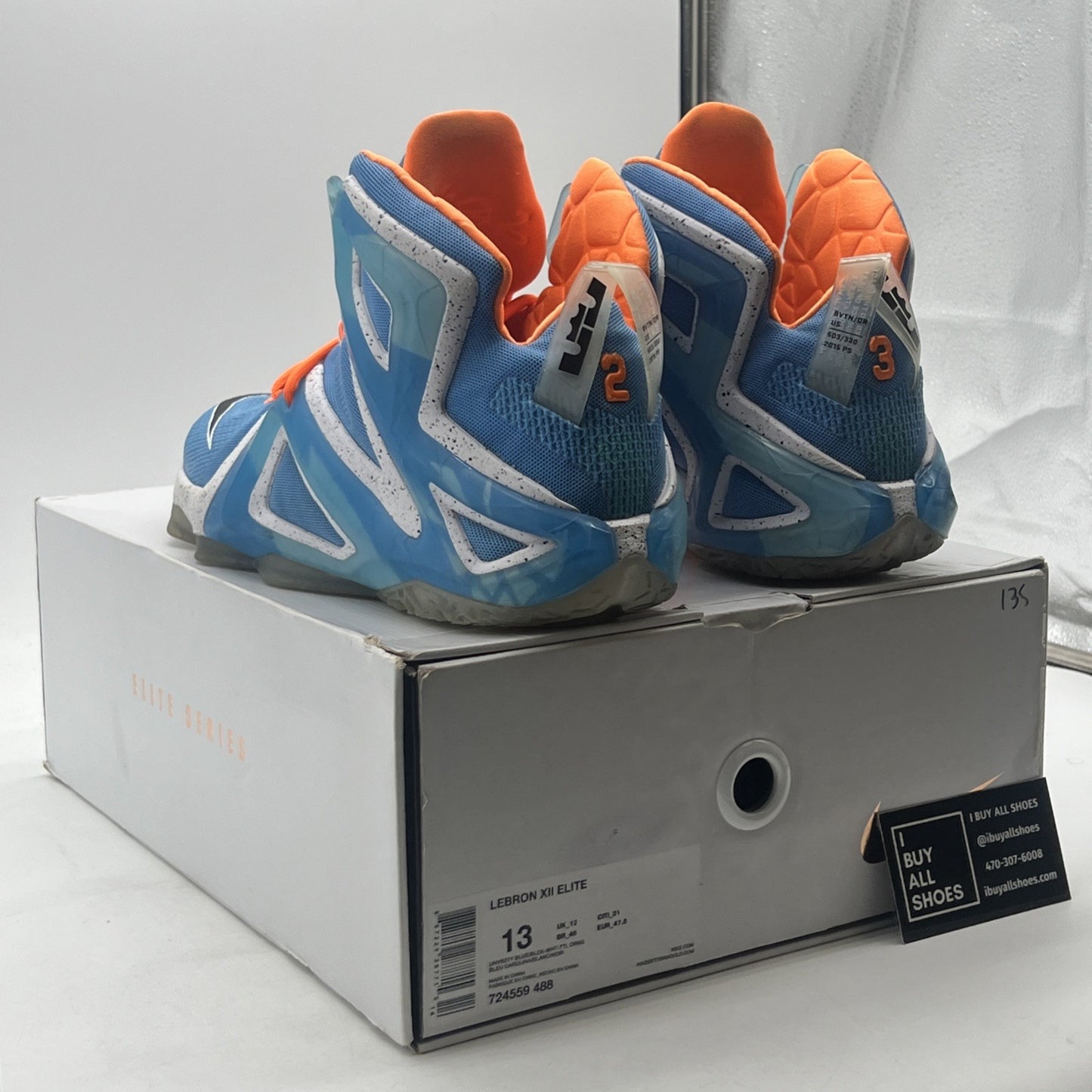 Size 13 - Nike LeBron 12 Elite Elevate (724559-488)