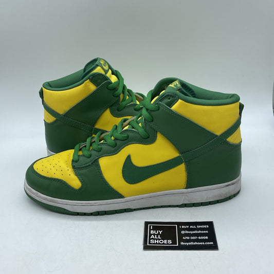 Size 13 - Nike Dunk High Brazil Yellow Green Leather (304717-731)