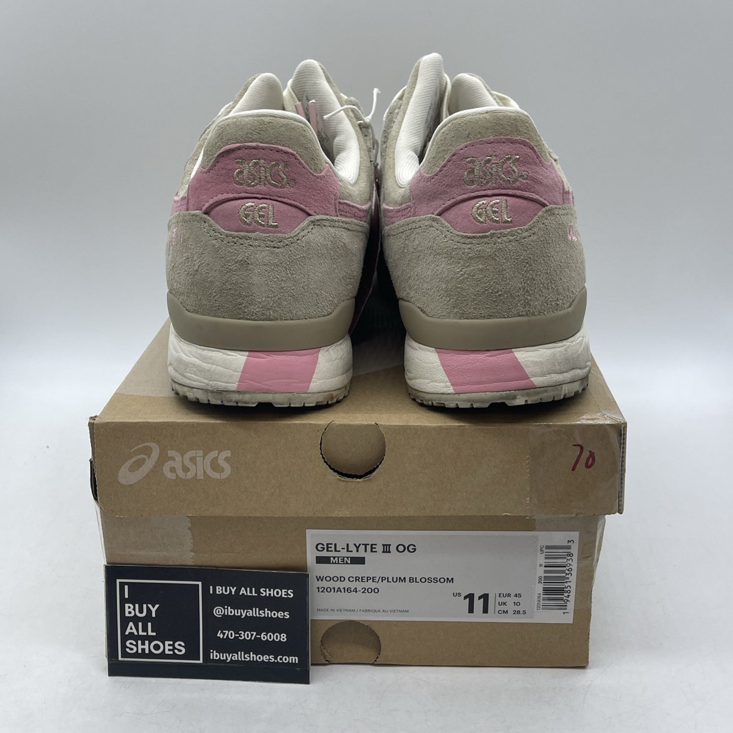 Size 11 - Asics Gel Lyte 3 OG Wood Crepe Blossom (1201A164-200)
