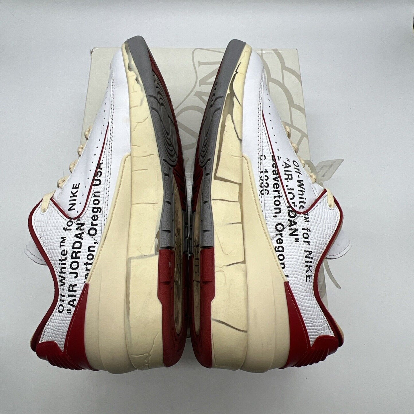 Size 12.5 - Air Jordan 2 Retro Low SP Off-White Varsity Red (DJ4375-106)