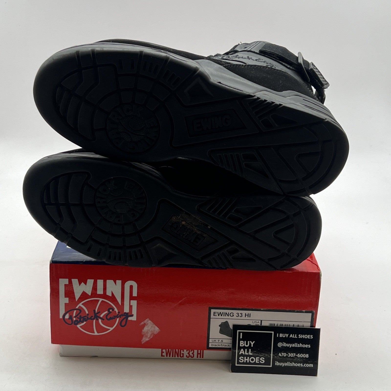 Size 8.5 - PATRICK EWING ATHLETICS 33 HI x ORION REBOUND Black/Black 1RBE001-001