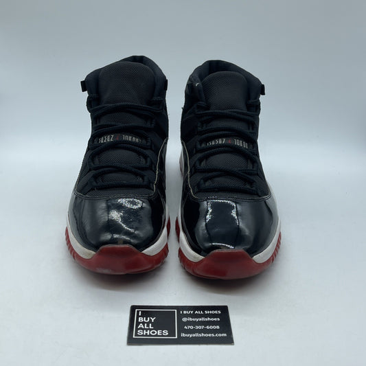 Size 11.5 - Jordan 11 Retro High Bred Black Red Suede Leather (378037-061)