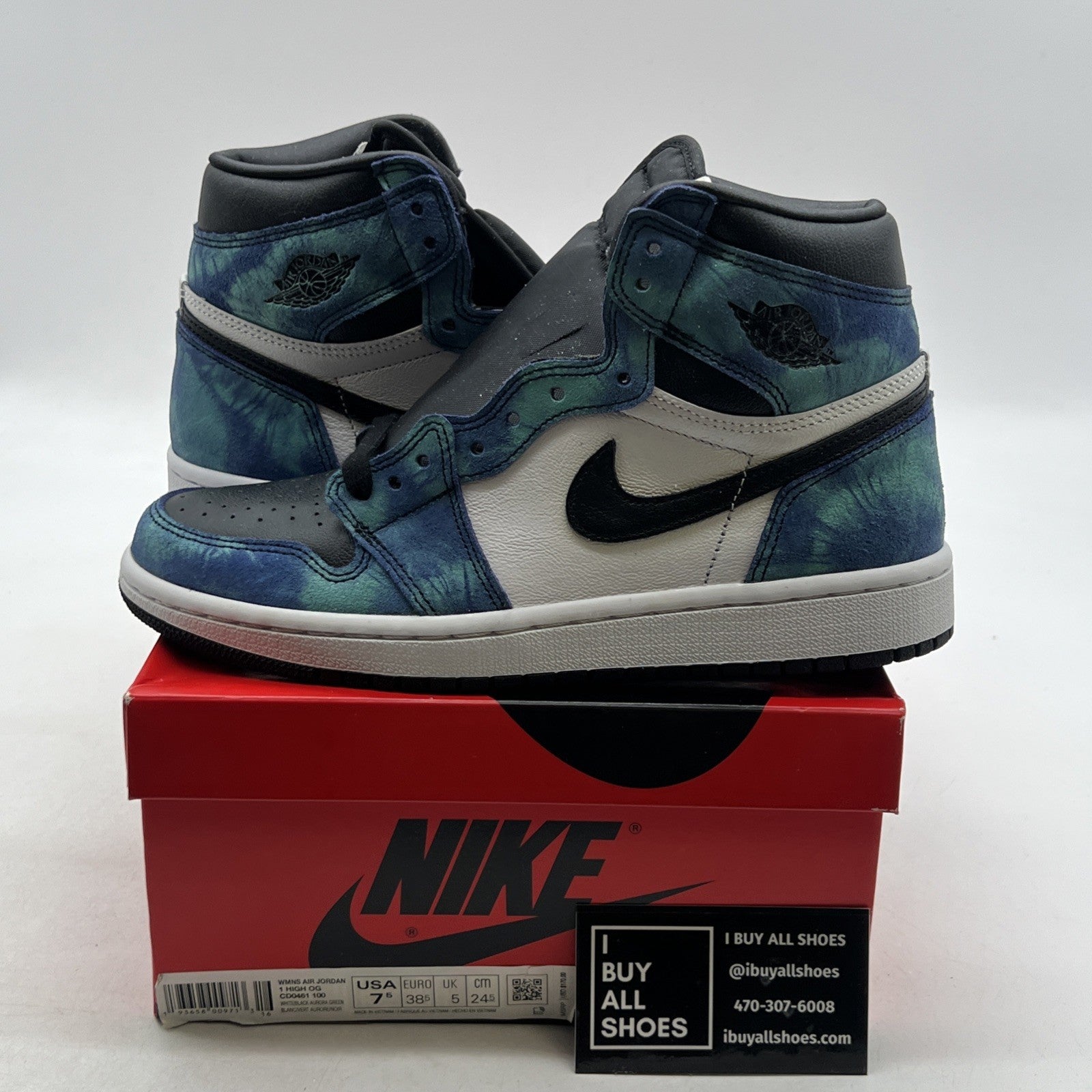 Size 7.5 - Air Jordan 1 Retro OG High Tie-Dye W (CD0461-100)