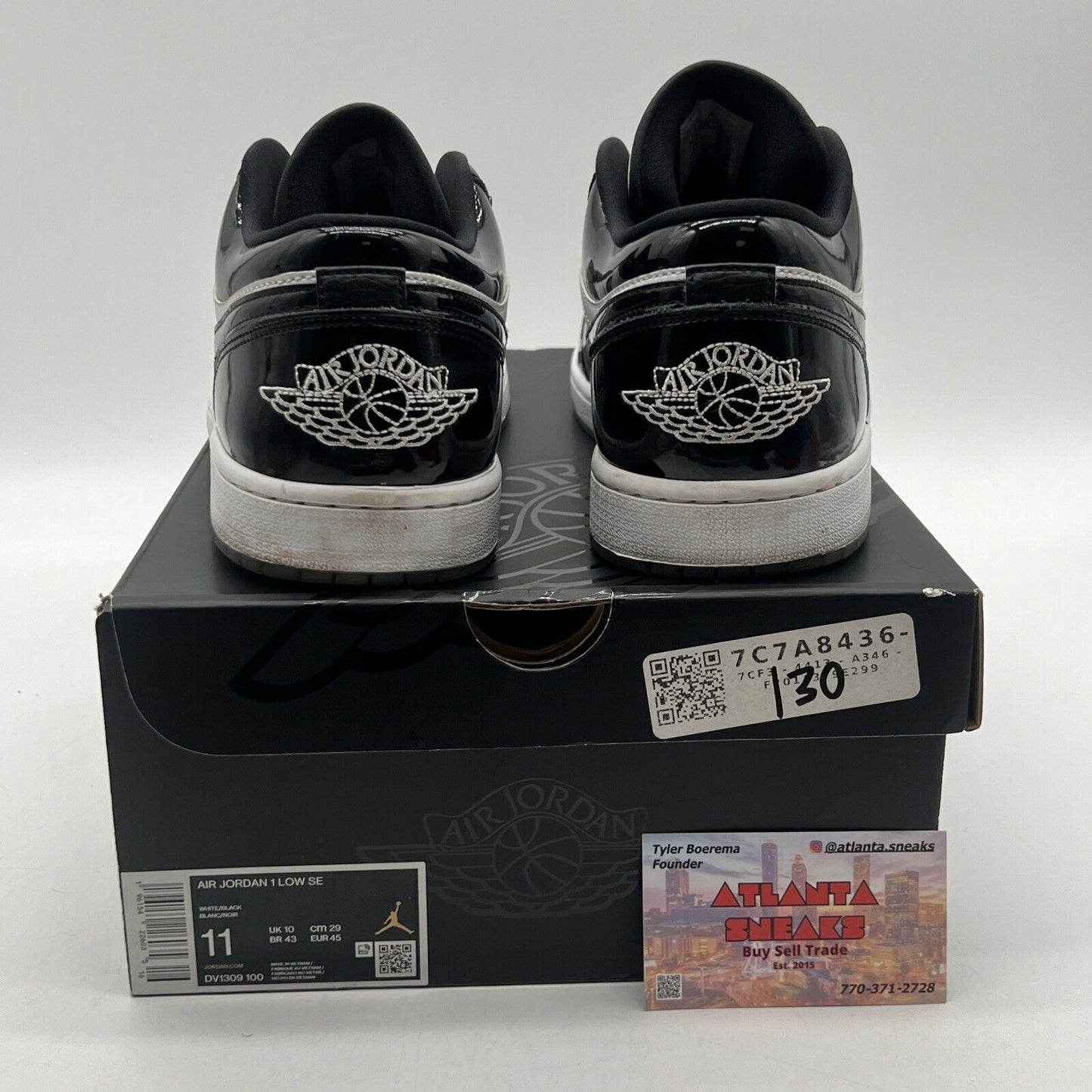 Size 11 - Jordan 1 Low SE Concord Black White Leather Icey (DV1309-100)