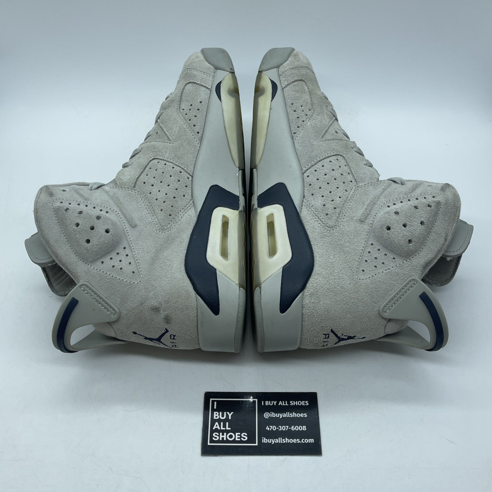 Size 11.5 - Jordan 6 Retro Mid Georgetown Grey Blue Suede (CT8529-012)