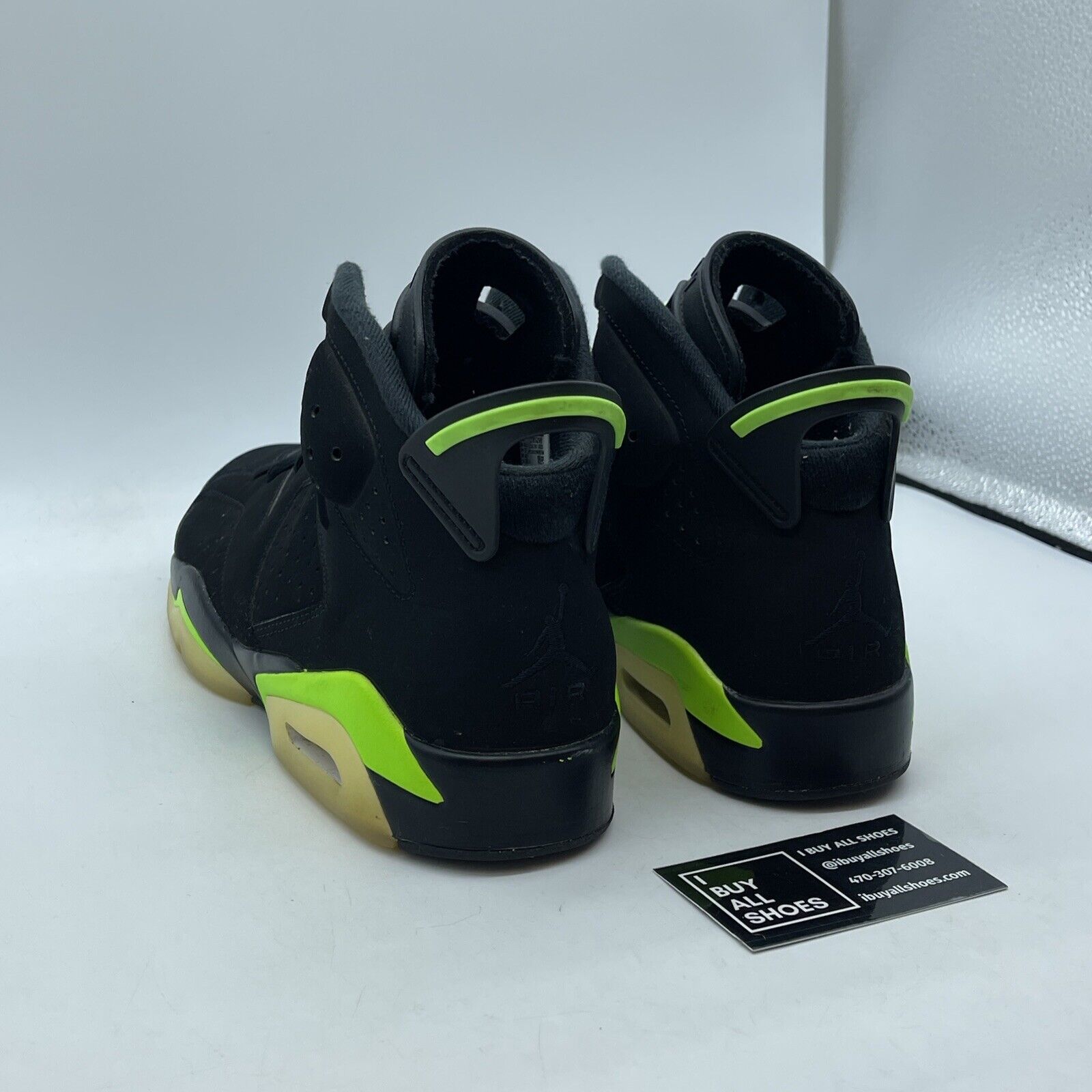 Size 9 - Jordan 6 Retro Electric Green 2021 Black Suede Rubber (CT8529-003)