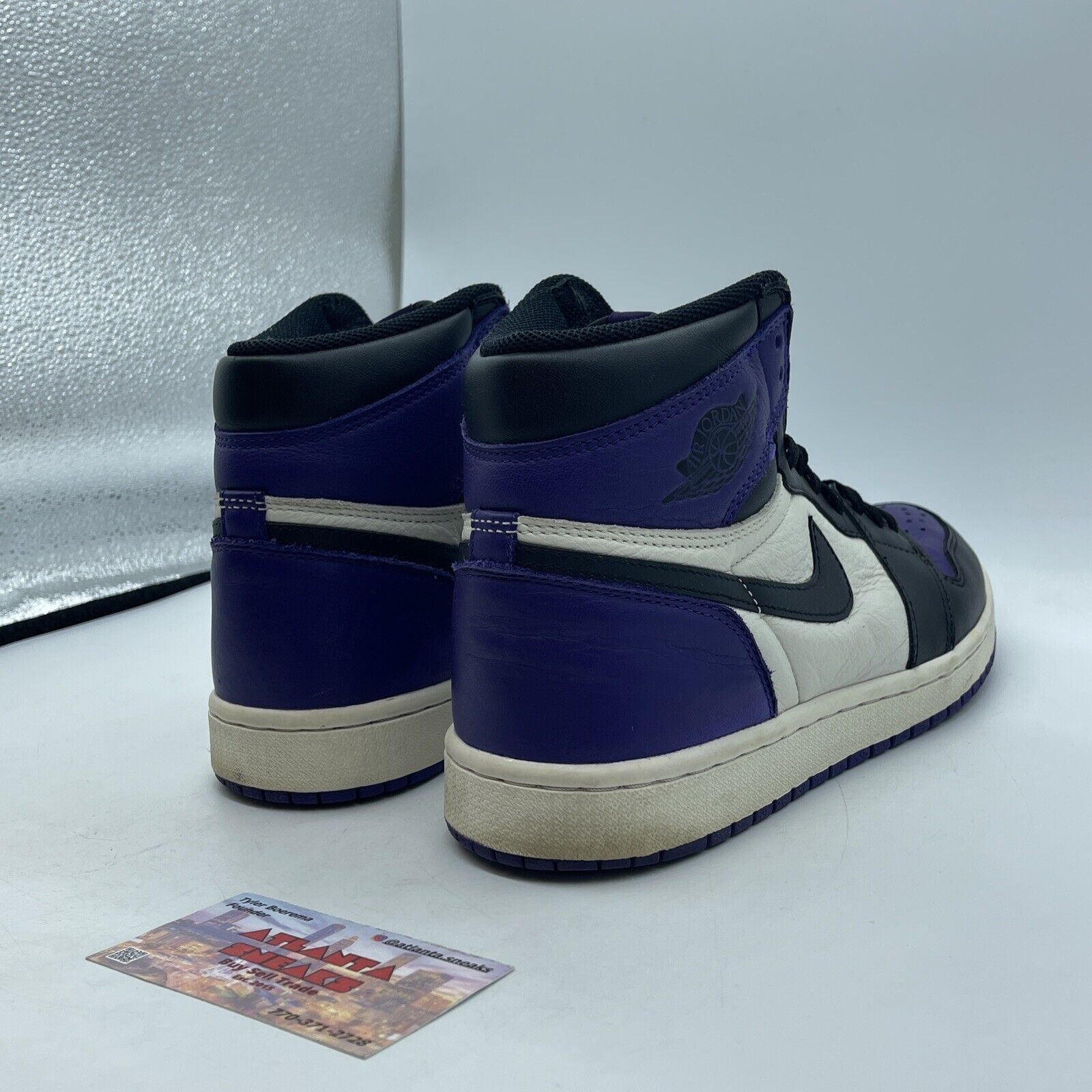 Size 8.5 - Air Jordan 1 Retro OG High Court Purple White Black (555088-501)