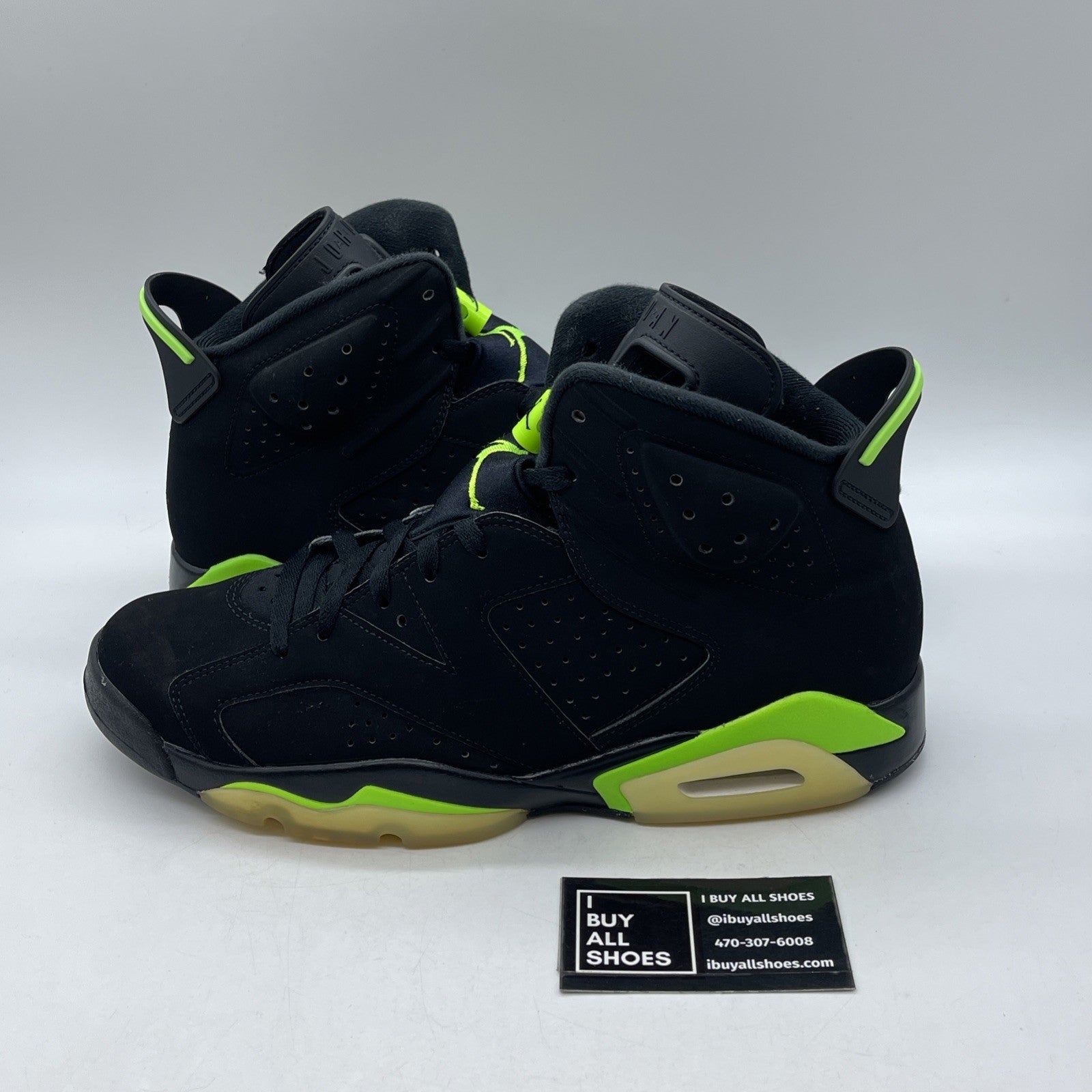 Size 11 - Jordan 6 Retro Electric Green Black Suede (CT8529-003)