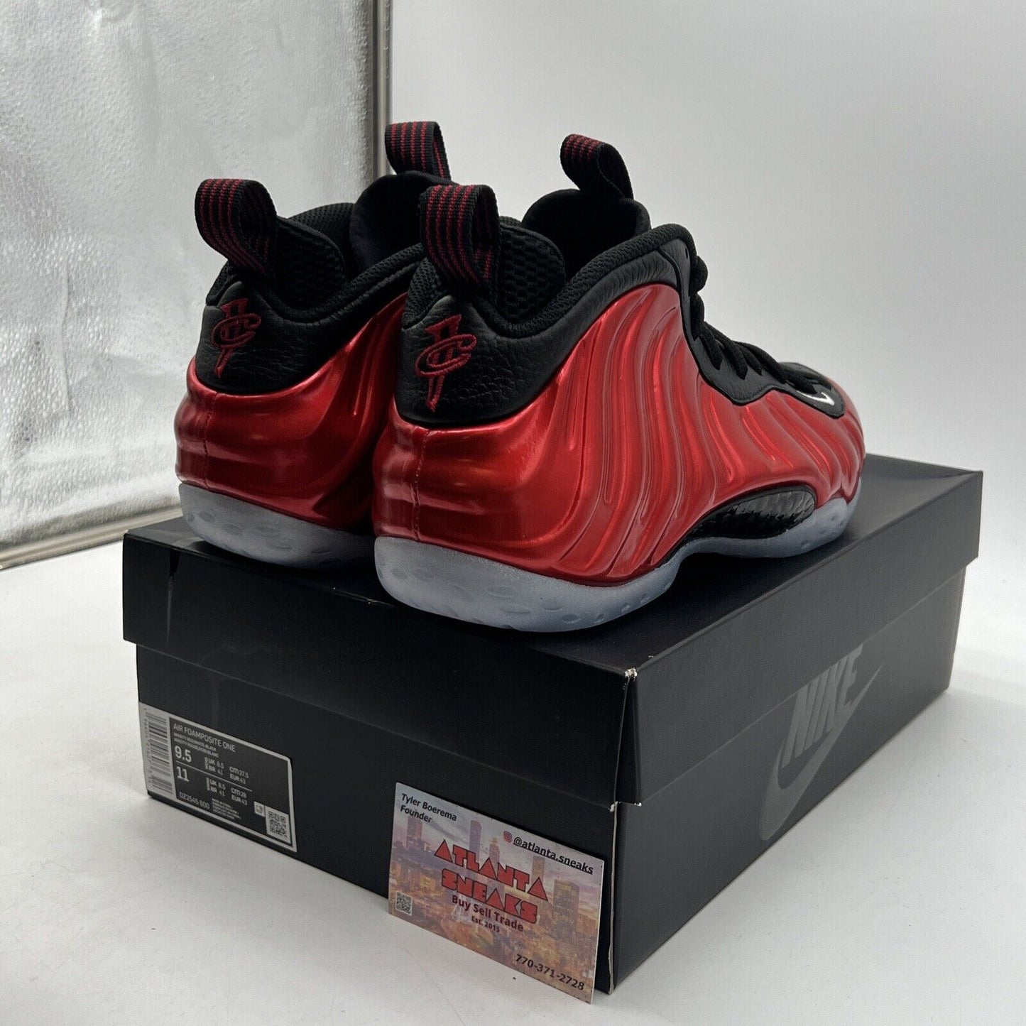 Size 9.5 - Nike Air Foamposite One 2023 Metallic Red Icey (DZ2545-600)