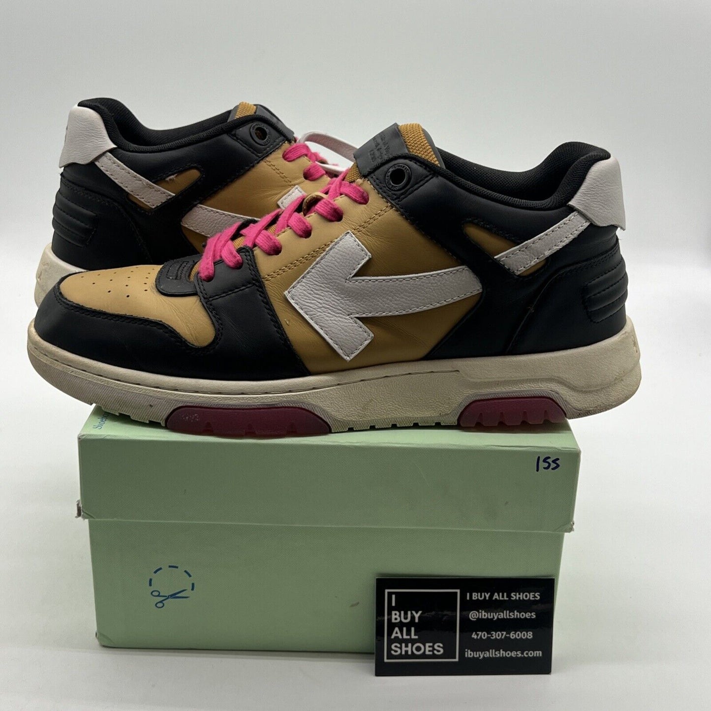 Off-White Mens Out Of Office Black Fashion Sneaker EUR 44 (7694419)