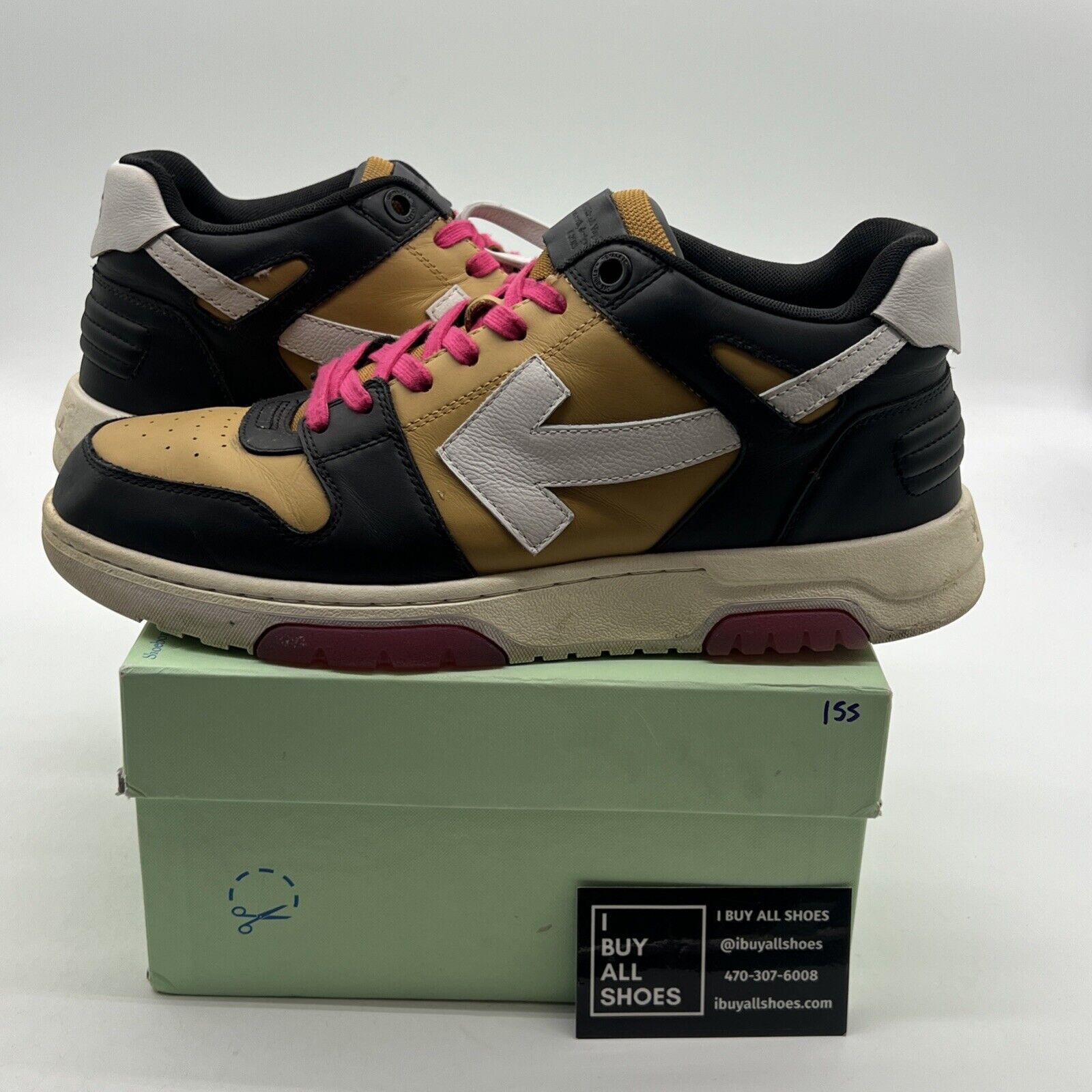 Off-White Mens Out Of Office Black Fashion Sneaker EUR 44 (7694419)