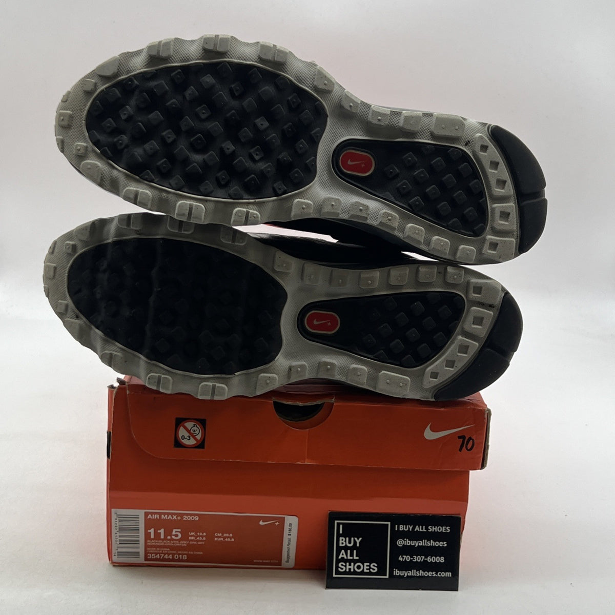 Size 11.5 - Nike Air Max+ 2009 Black (354744-018)