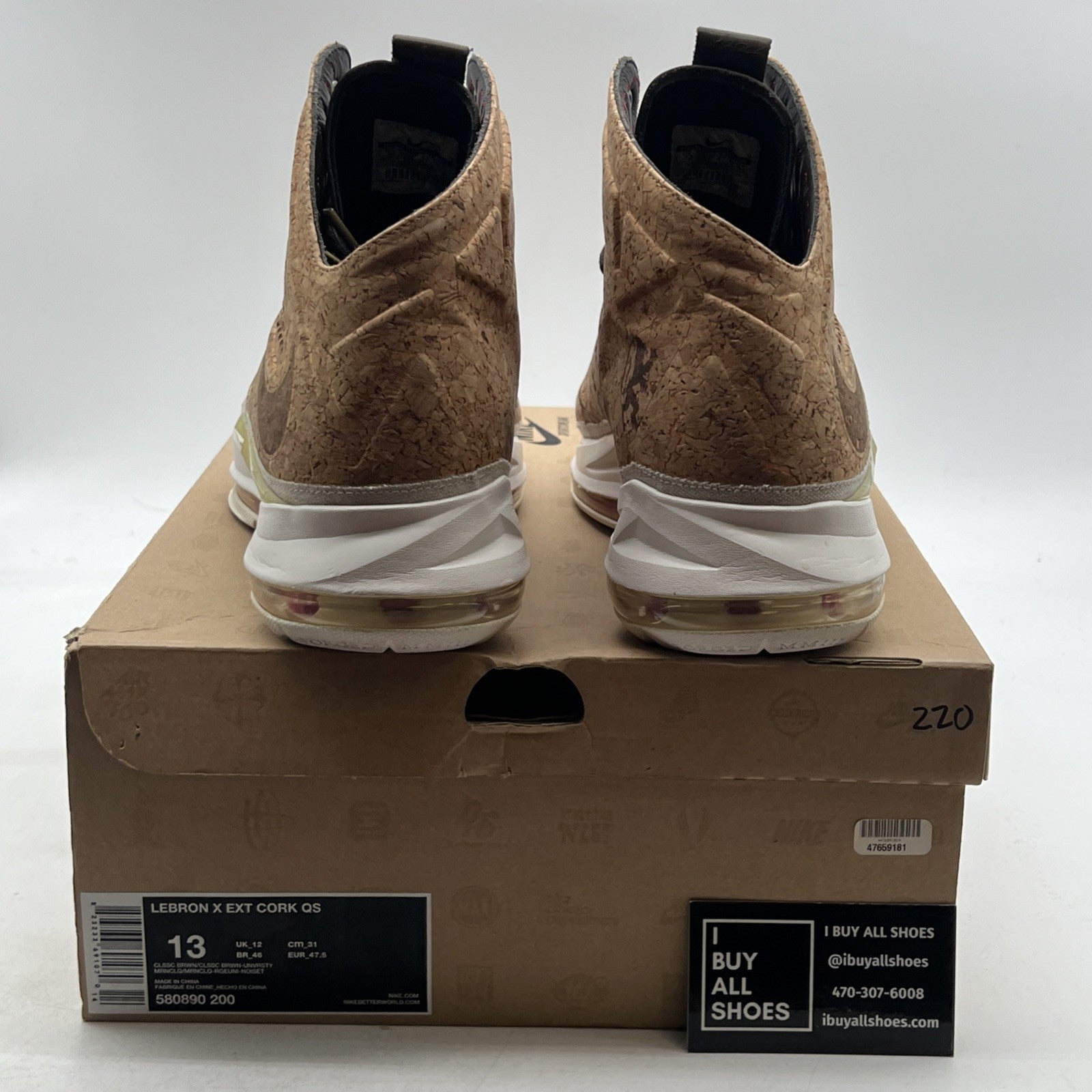 Size 13 - Nike LeBron 10 EXT QS Cork (580890-200)