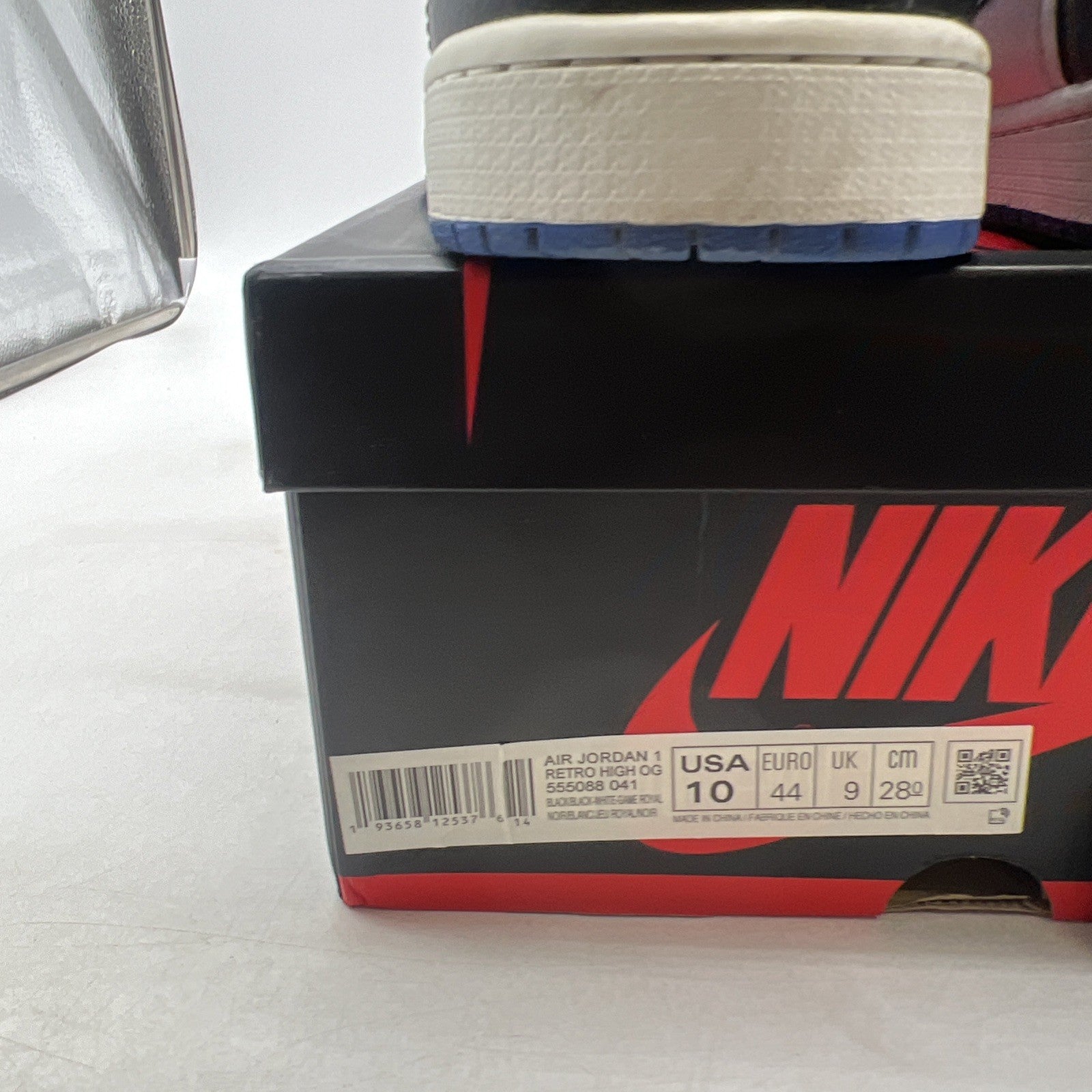 Size 10 - Air Jordan 1 Retro OG High Royal Toe (555088-041)