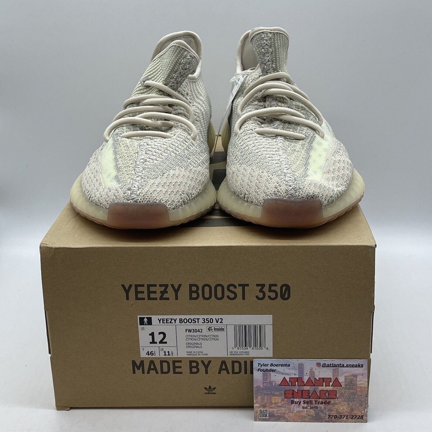 Size 12 - Yeezy Boost 350 V2 Citrin Non-Reflective Blue Tan Suede (FW3042)