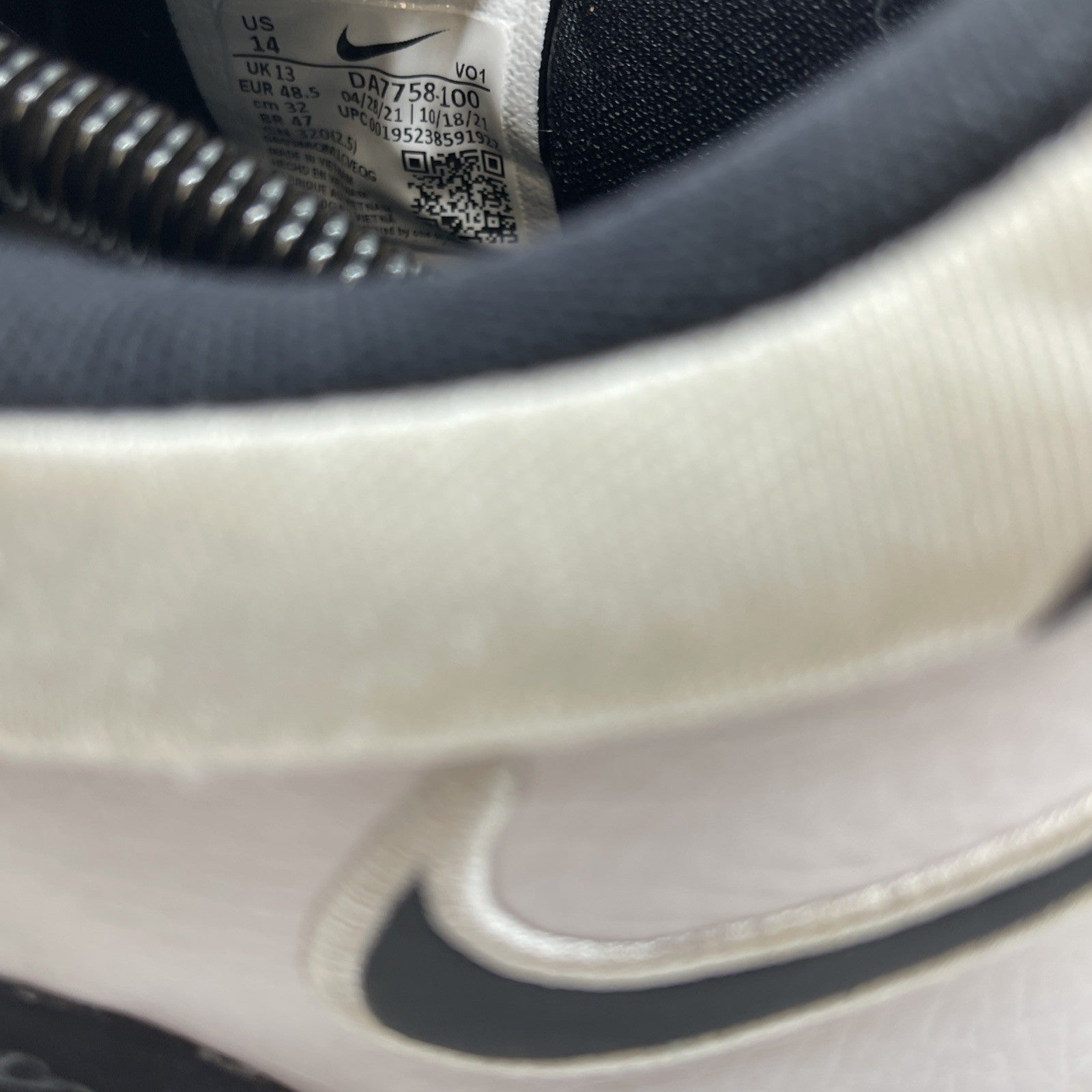 Size 14 - Nike PG 5 TB White Black (DA7758-100)