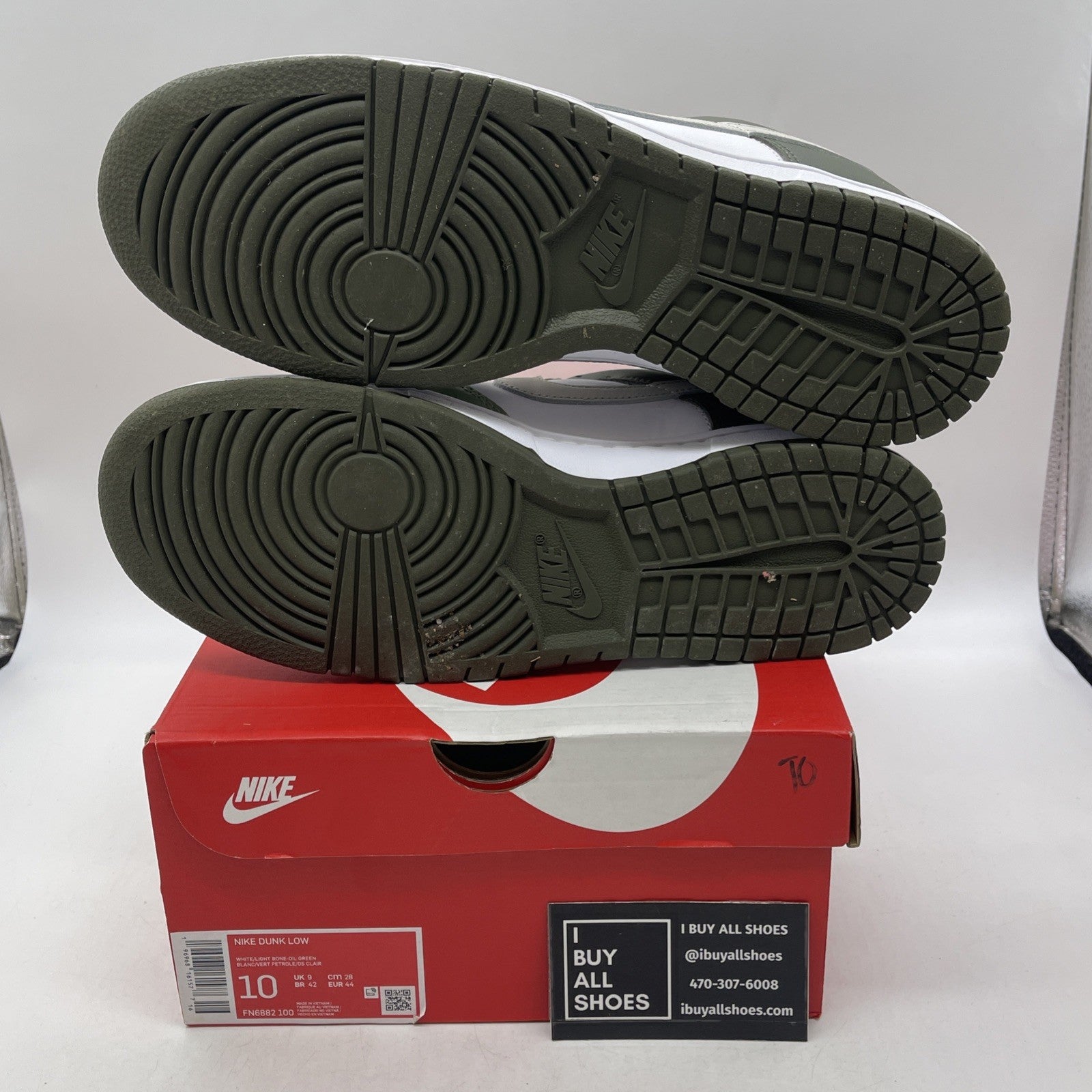 Size 10 - Nike Dunk Low Oil Green (FN6882-100)