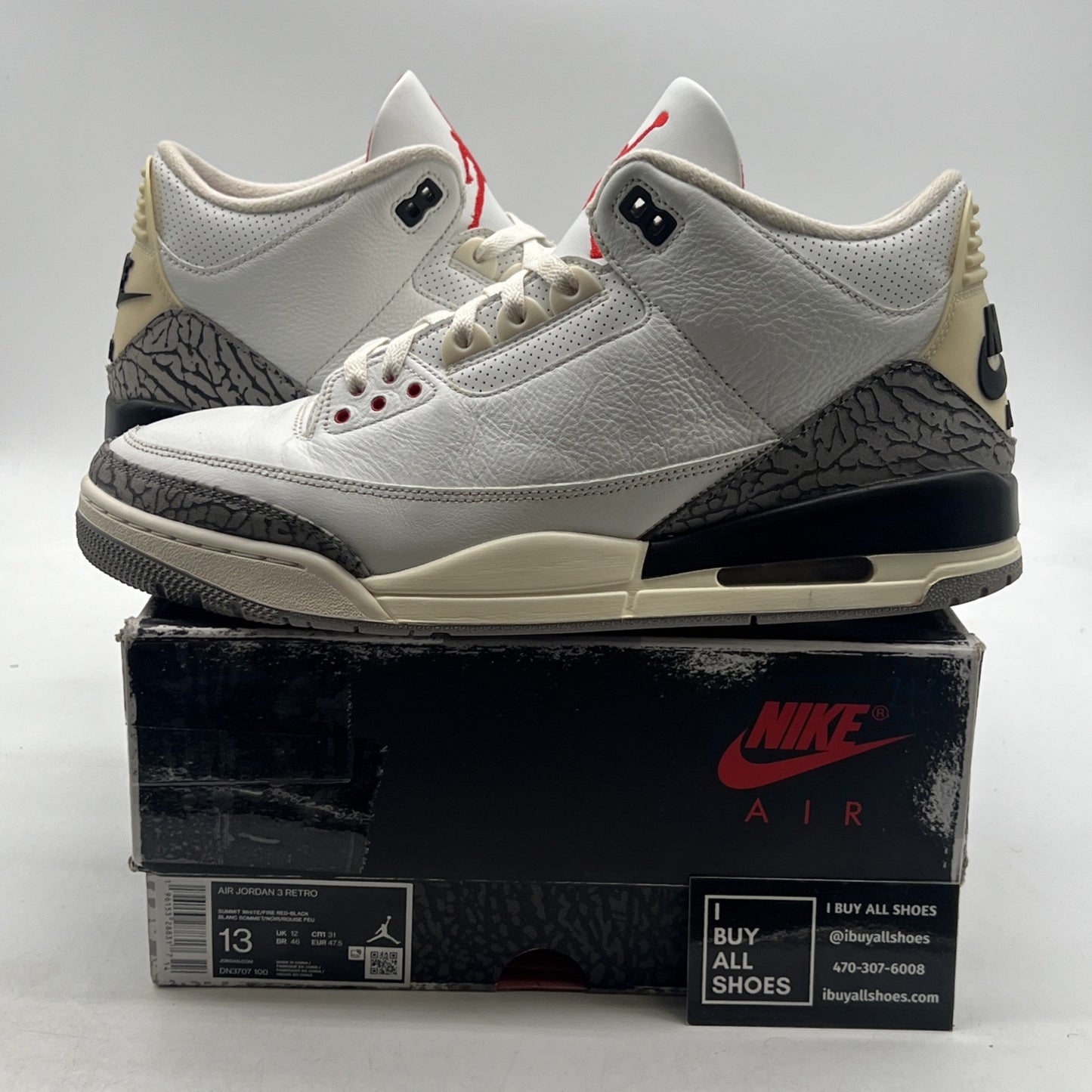 Size 13 - Air Jordan 3 Retro Mid White Cement Reimagined (DN3707-100)