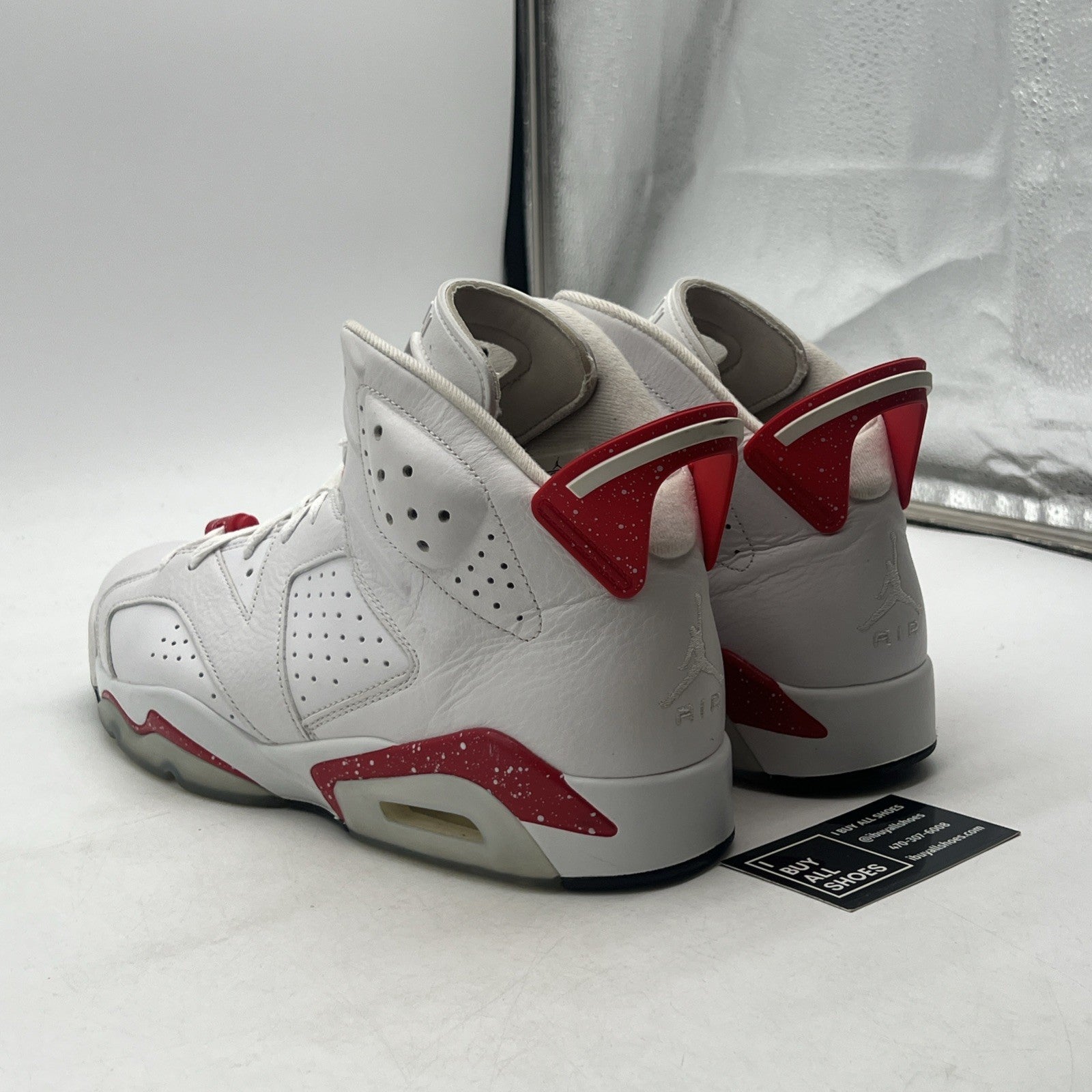 Size 12.5 - Air Jordan 6 White and University Red 2022 (CT8529-162)