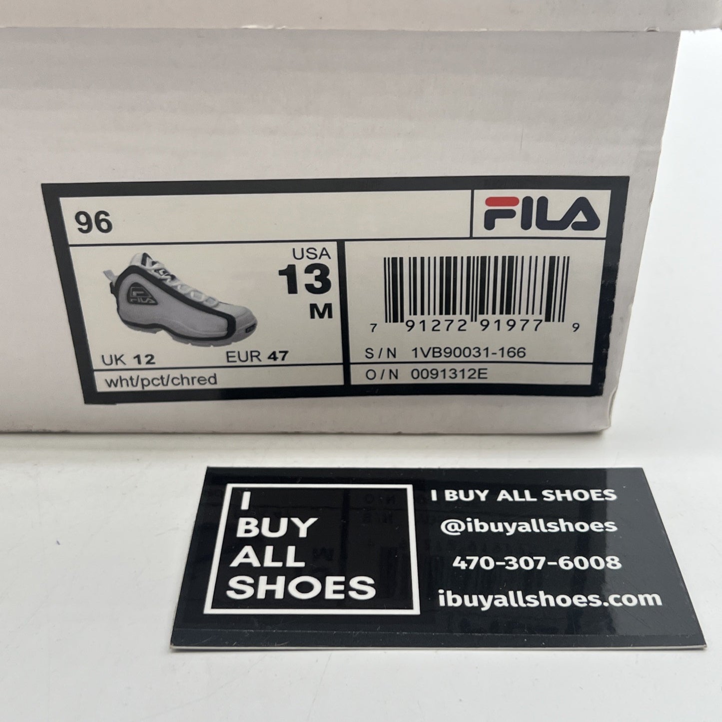 Size 13 - FILA 96' Grant Hill 2 Retro  White/Navy/Red (1VB90031-166)