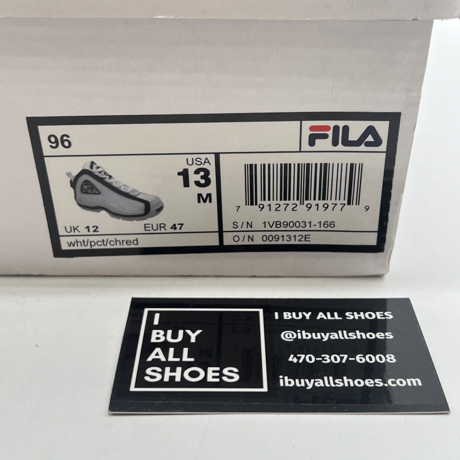 Size 13 - FILA 96' Grant Hill 2 Retro  White/Navy/Red (1VB90031-166)