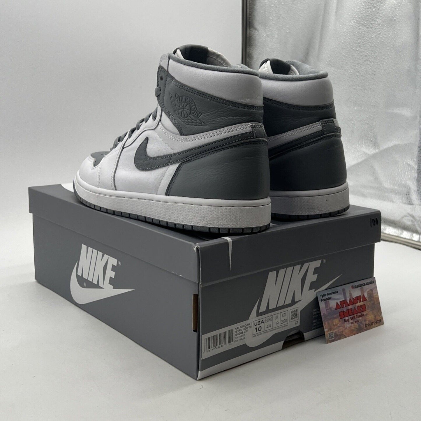 Size 10 - Air Jordan 1 Retro High OG Stealth (555088-027)