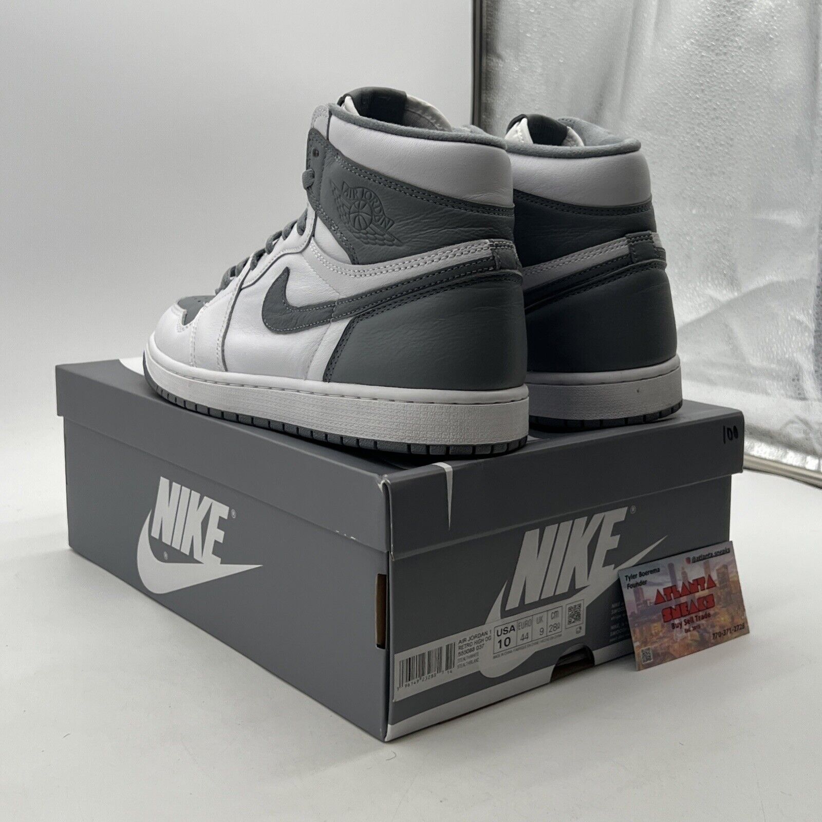 Size 10 - Air Jordan 1 Retro High OG Stealth (555088-027)