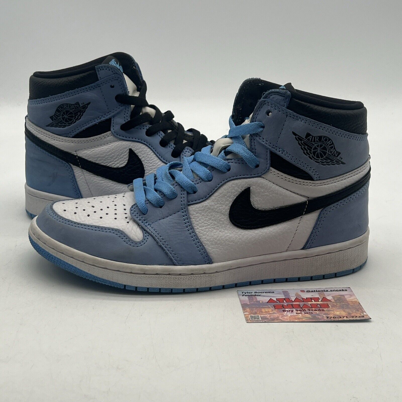 Size 8.5 - Jordan 1 Retro OG High University Blue Black Leather (555088-134)