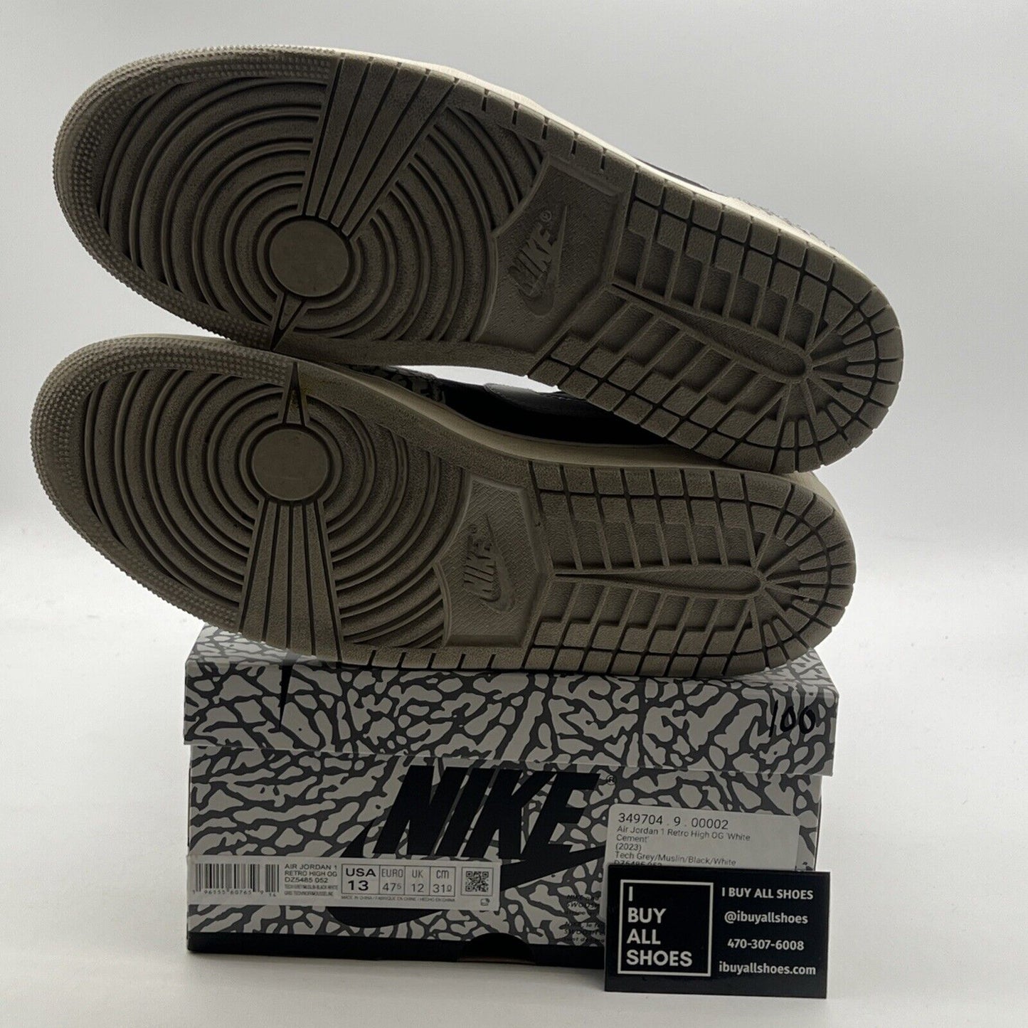 Size 13 - Air Jordan 1 Retro OG Low Black Cement (CZ0790-001)