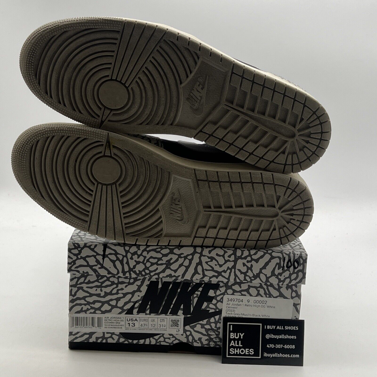 Size 13 - Air Jordan 1 Retro OG Low Black Cement (CZ0790-001)