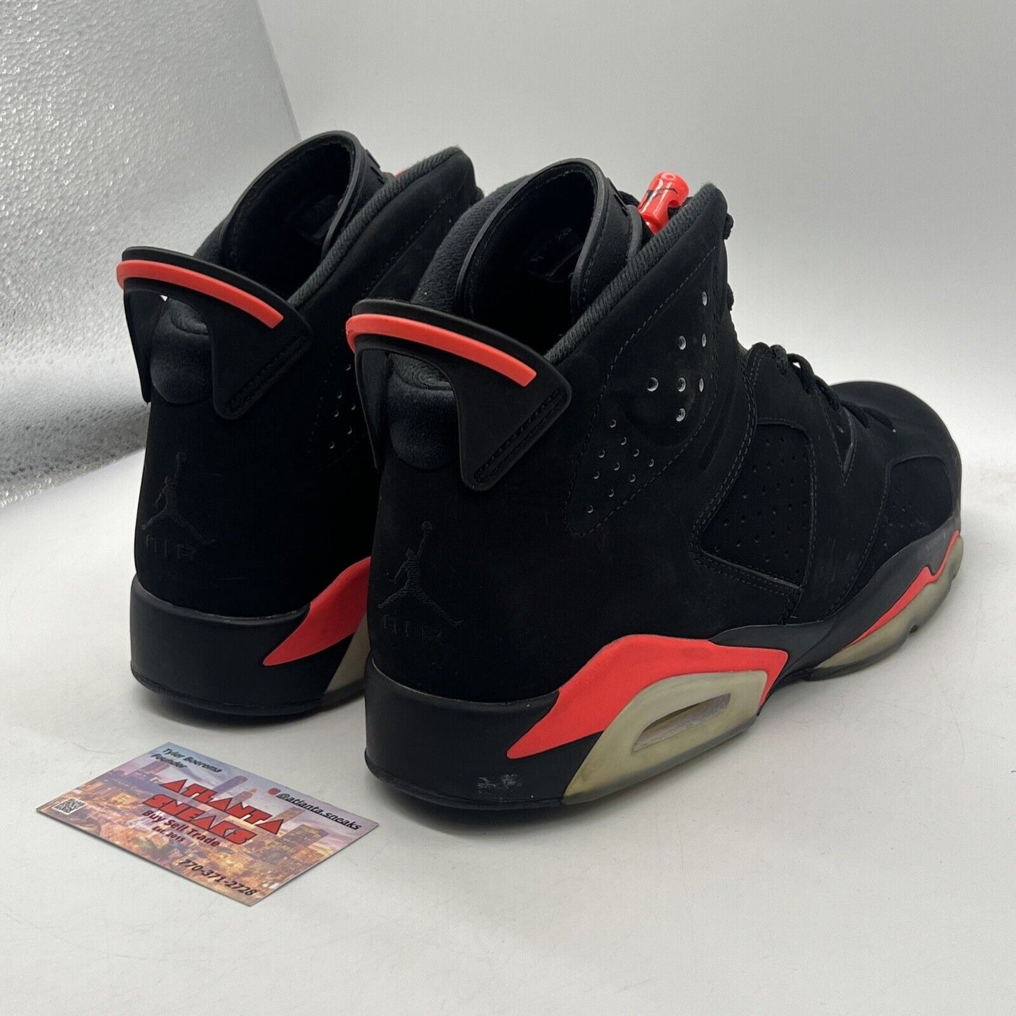 Size 11 - Jordan 6 Retro Infrared Black 2014 Black Red Suede (384664-023)