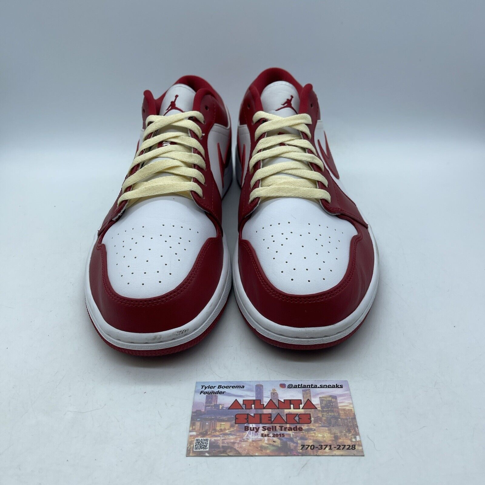 Size 11 - Air Jordan 1 Low Gym Red White Leather (553558-611)