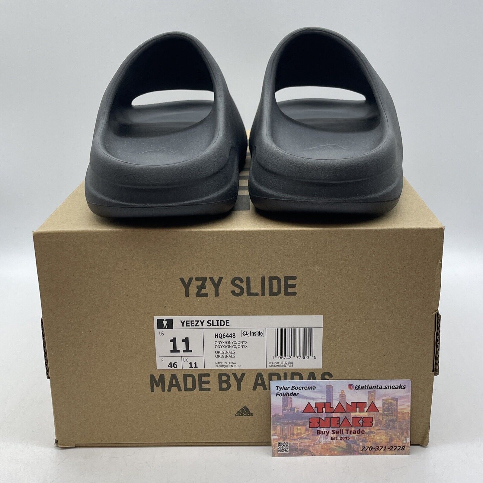 Size 11 - Adidas Yeezy Slide Onyx Black (HQ6448)