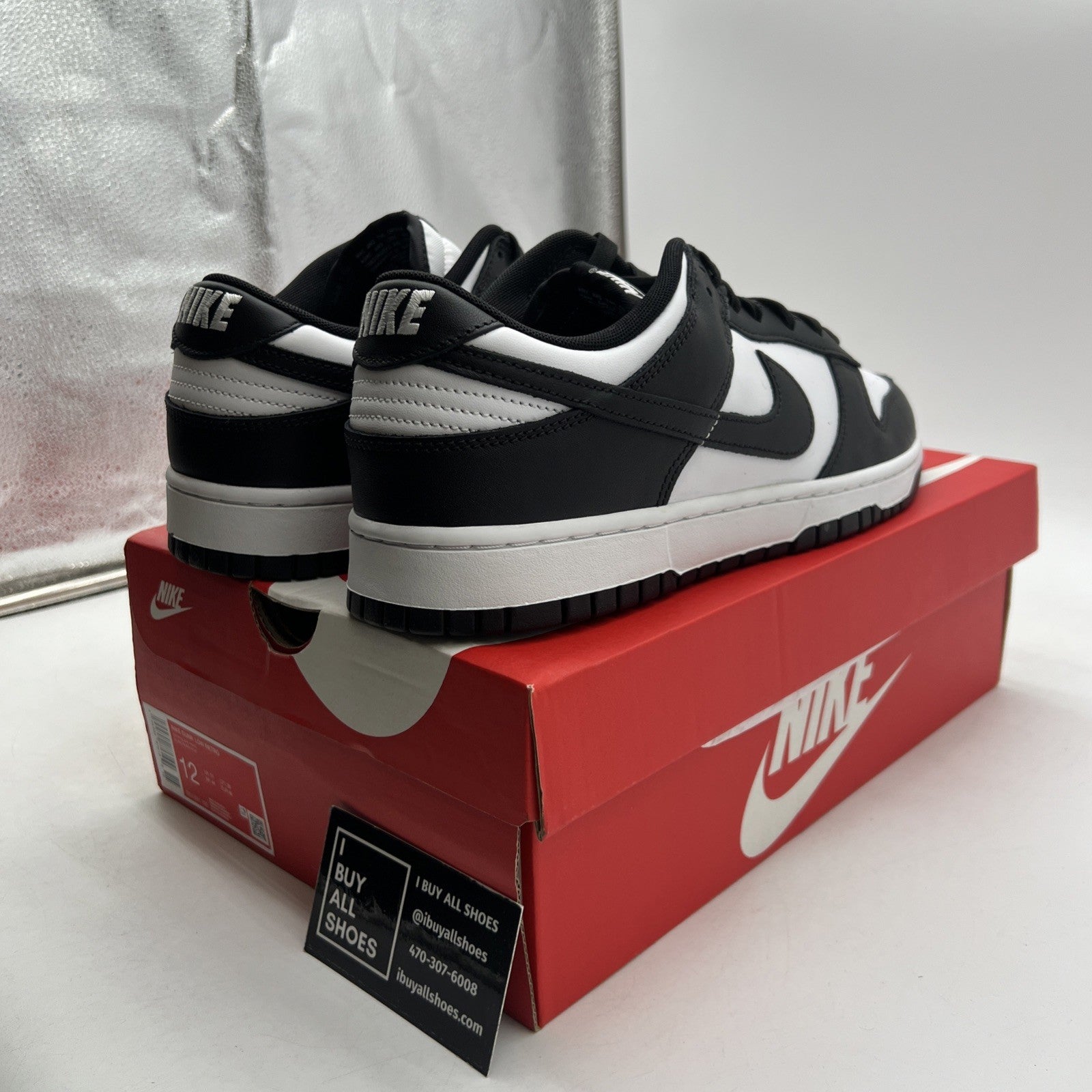 Size 12 - Nike Dunk Low Black White (DD1391-100)