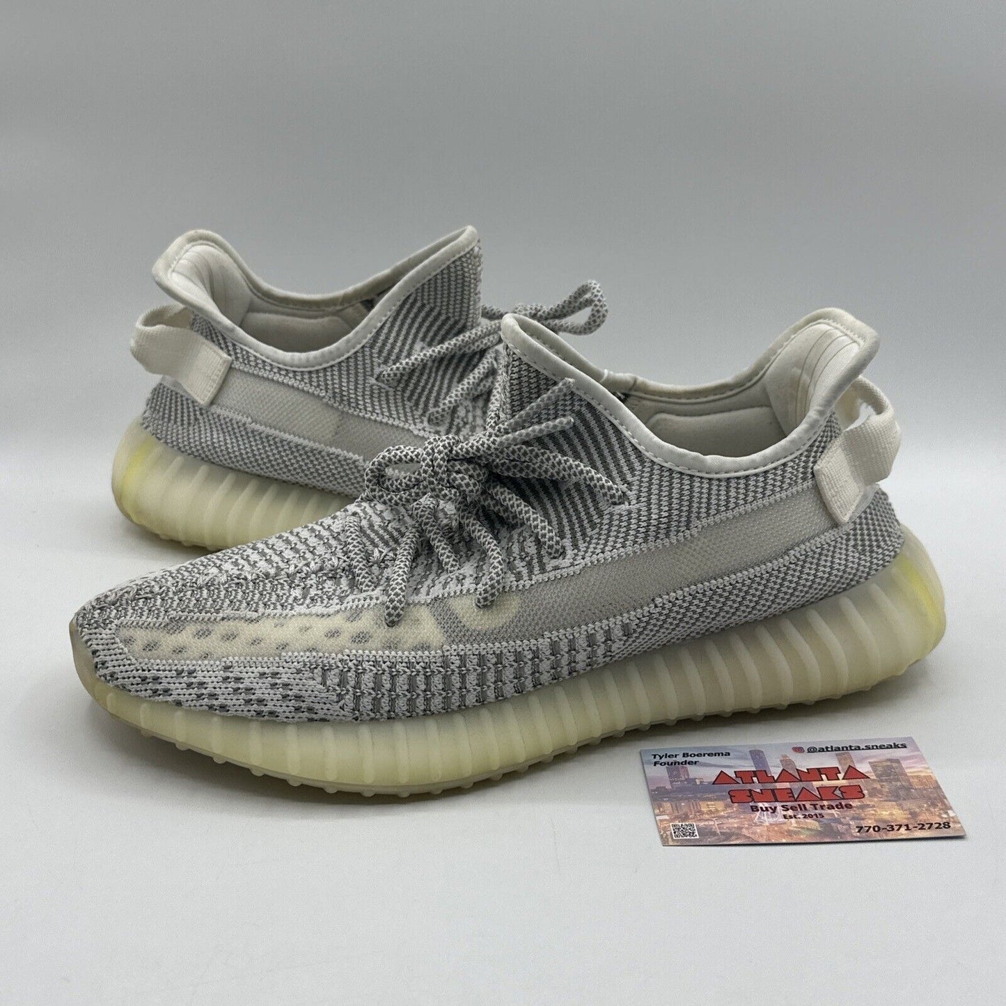 Size 9.5 - adidas Yeezy Boost 350 V2 Static Non-Reflective White Yellow Icy Og