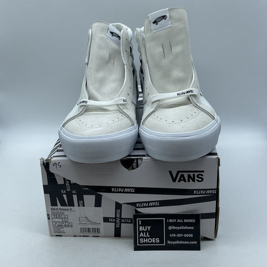 Size 12 - VANS x Patta Sk8-Hi Canvas Mean Eyed Cat White (VN0ABVH5WW)
