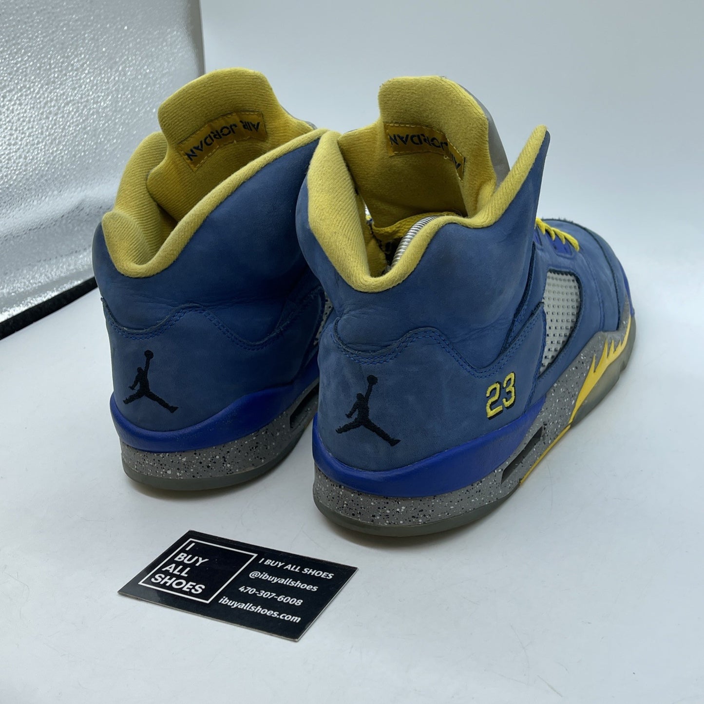 Size 11 - Air Jordan 5 Retro Laney Blue Black Yellow Suede (CD2720-400)