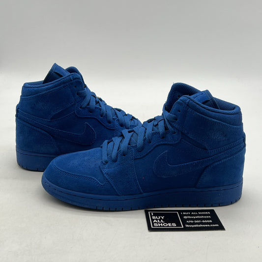 Size 7Y - Nike Air Jordan 1 Retro High Team Royal Suede Youth(705300-404)