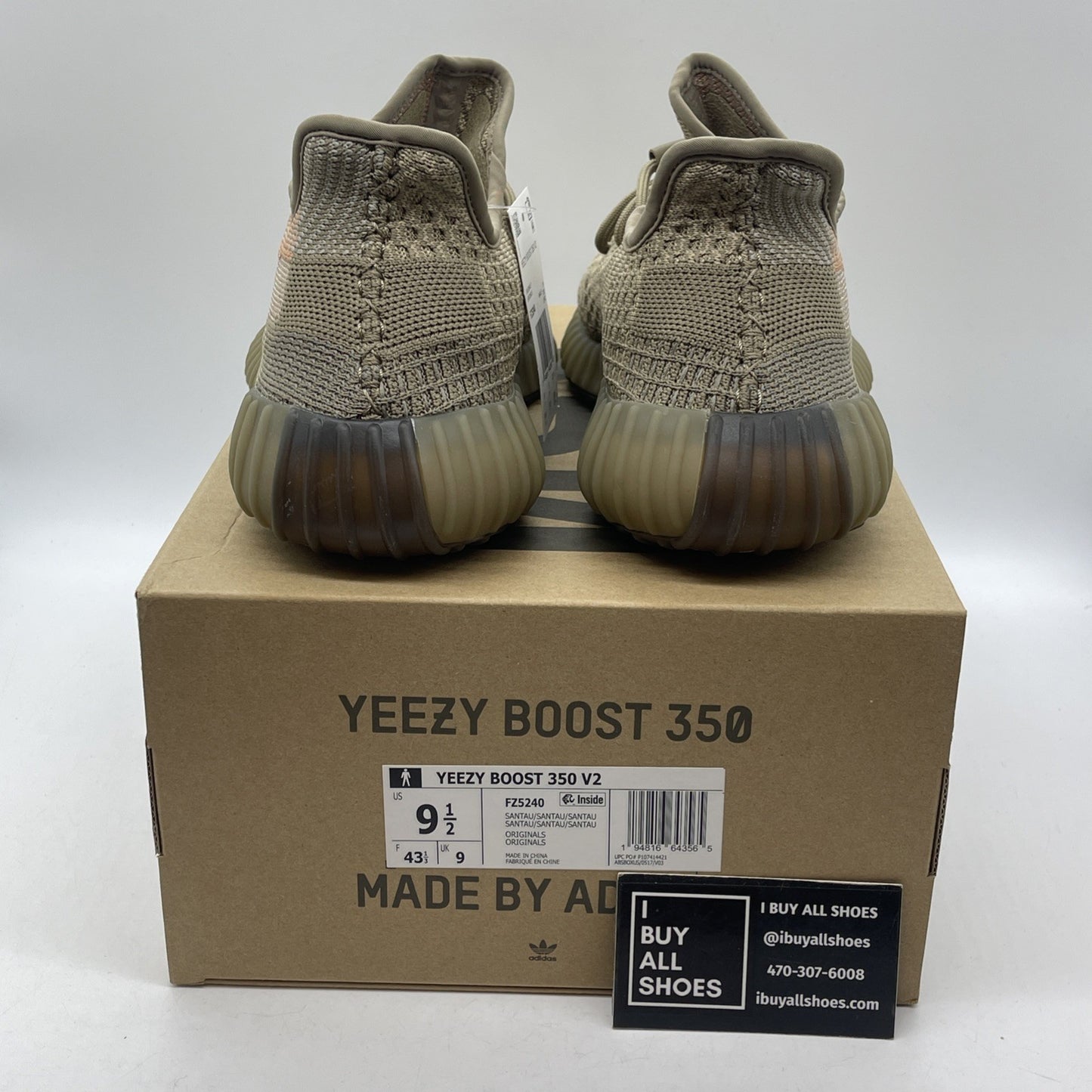Size 9.5 - Adidas Yeezy Boost 350 V2 Sand Taupe Brown Suede (FZ5240)