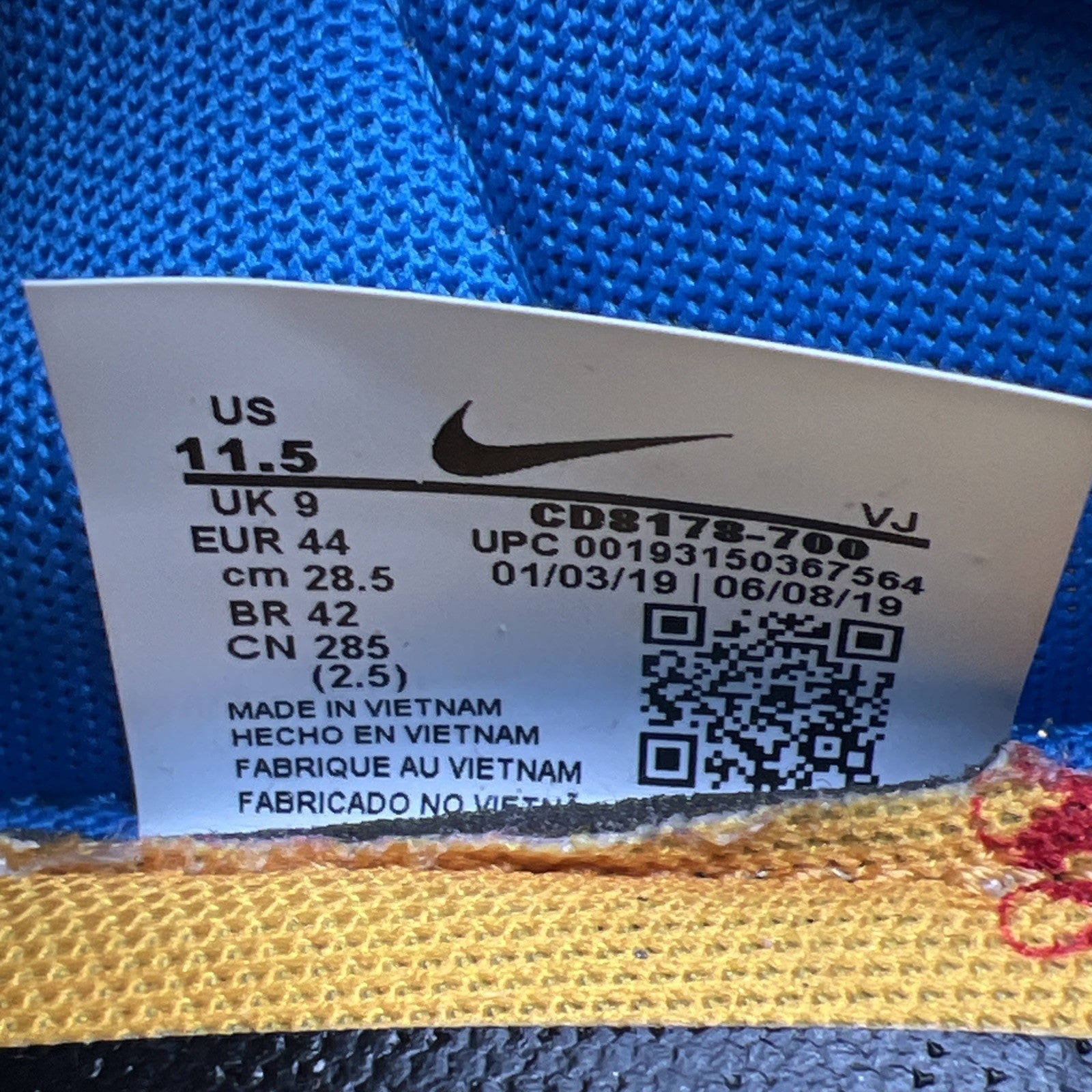 Size 11.5 - Nike Vapor Street x Off-White Low Tour Yellow W (CD8178-700)