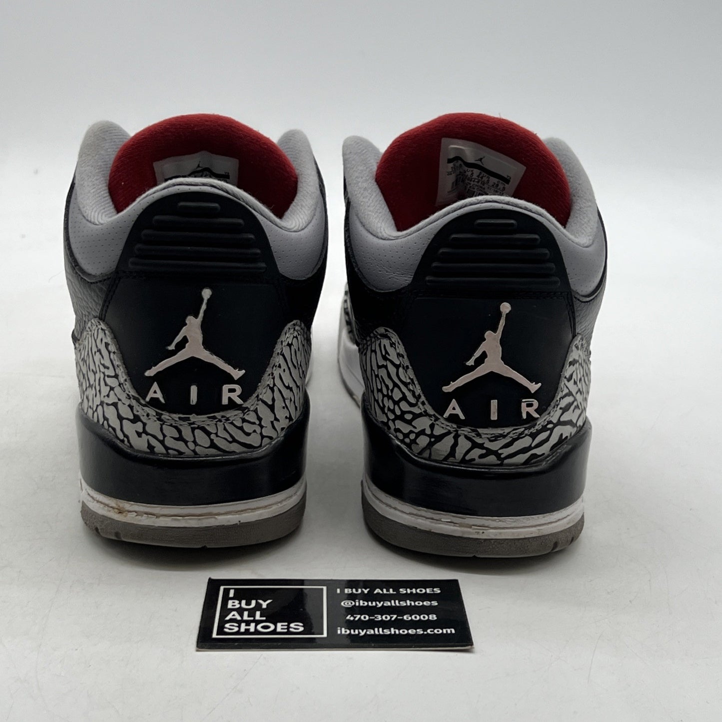 Size 10 - Air Jordan 3 Retro Black Cement release 2011 (136064-010)