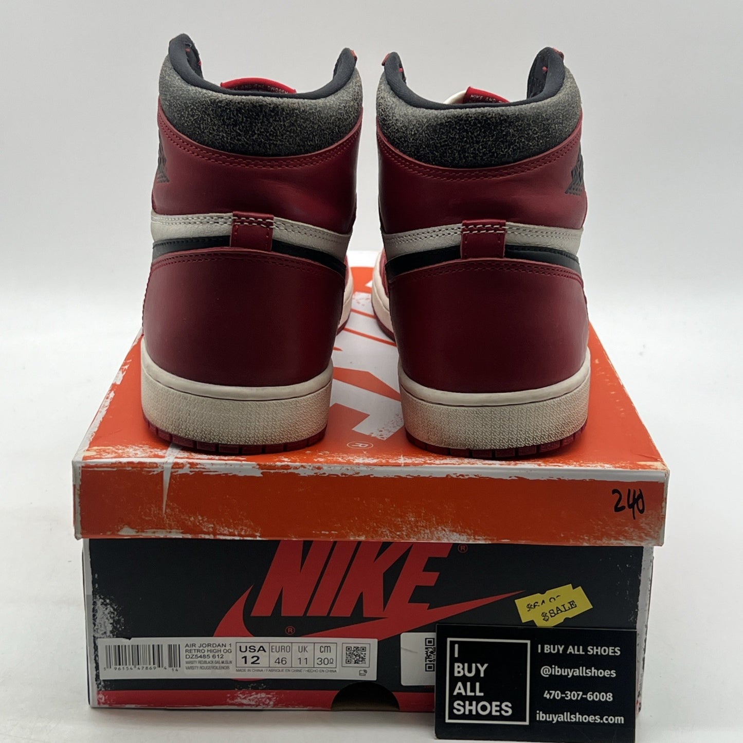Size 12 -Air Jordan 1 Retro High OG Chicago Reimagined Lost & Found (DZ5485-612)