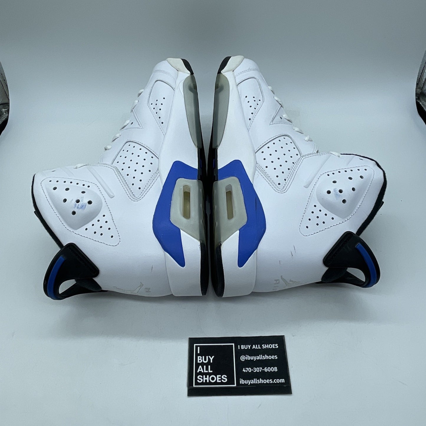 Size 10.5 - Air Jordan 6 Retro 2014 Sport Blue White Leather (384664-107)