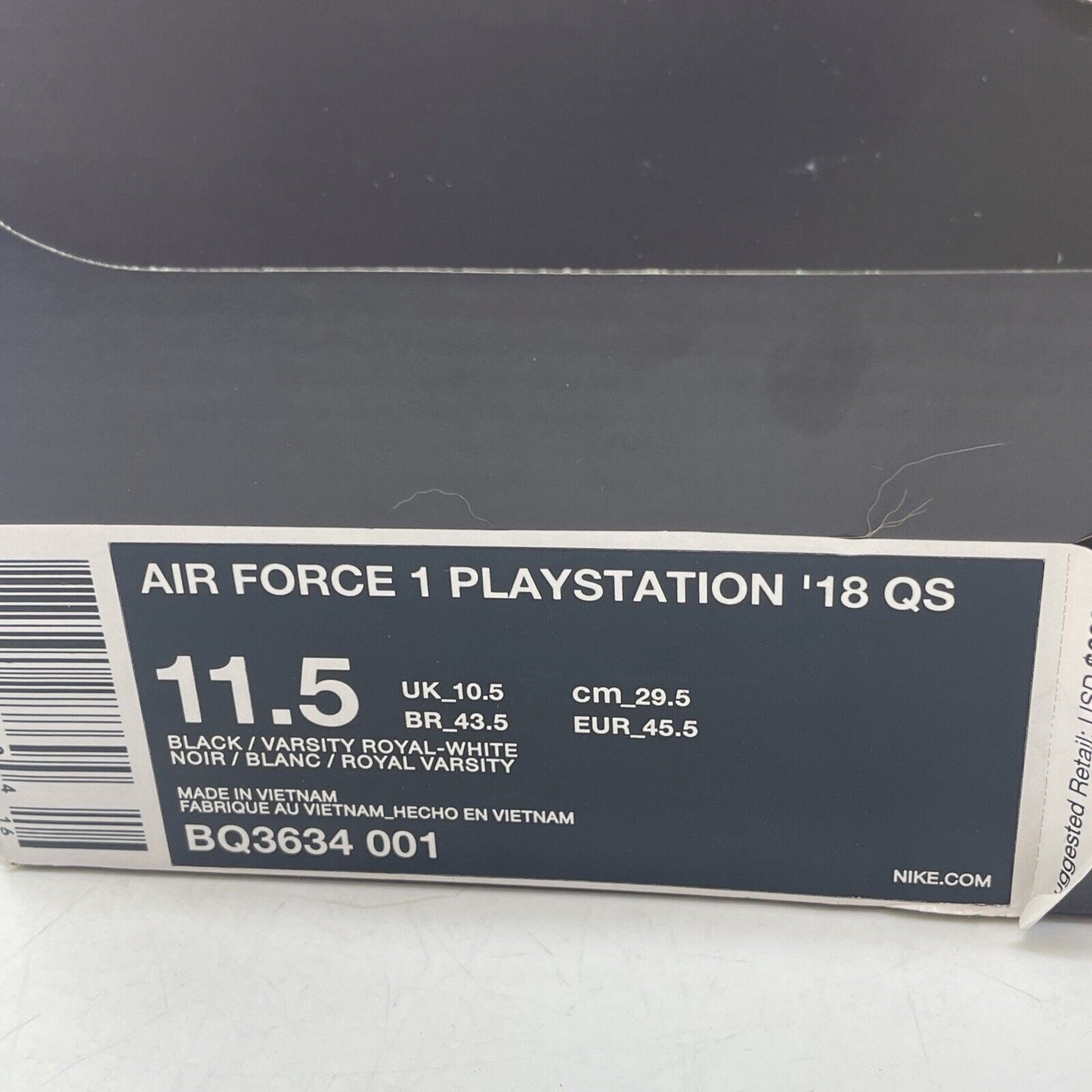 Size 11.5 - Nike Playstation x Air Force 1 '18 QS Low Playstation (BQ3634-001)
