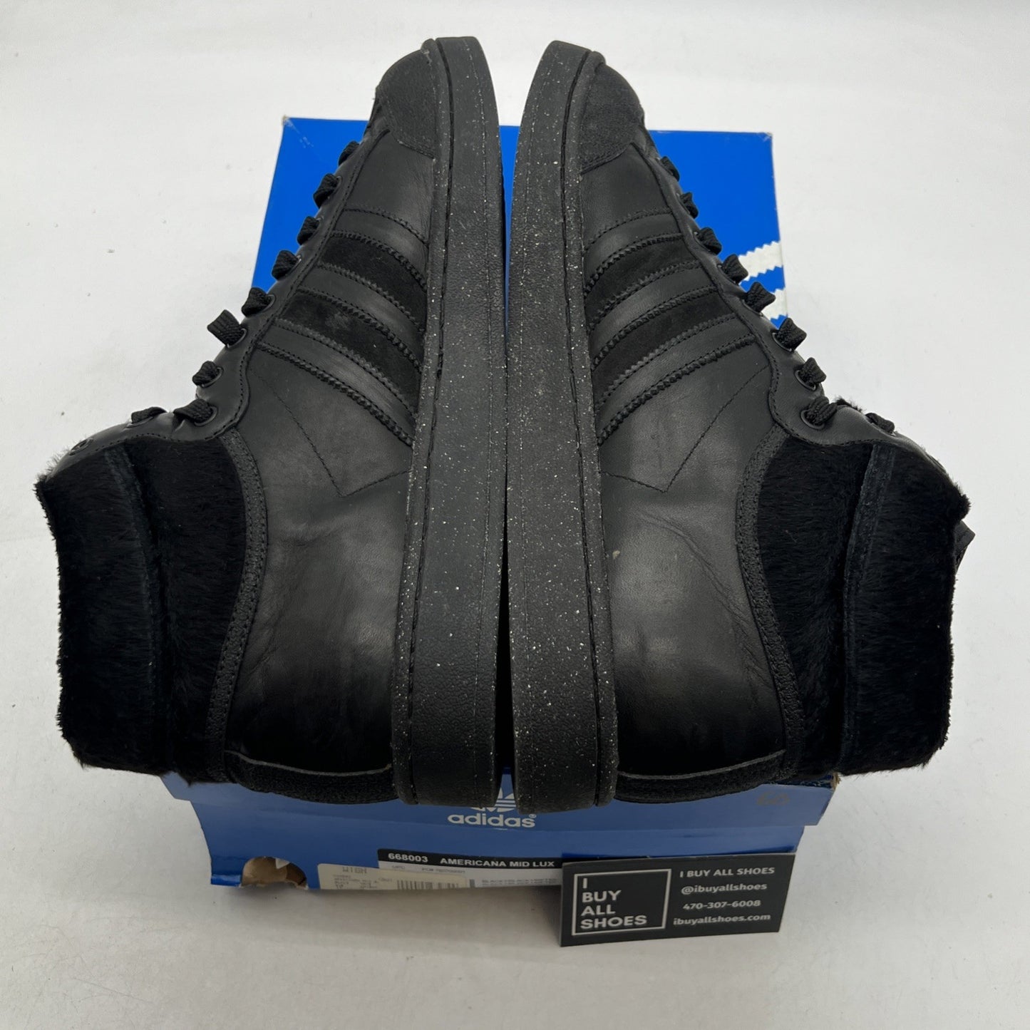 Size 11.5 - Adidas Sneakers Mens 2006 Americana Mid Lux Black Wolf (668003)