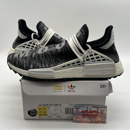 Size 11.5 - adidas Pharrell x NMD Human Race Trail Oreo White Black (AC7359)