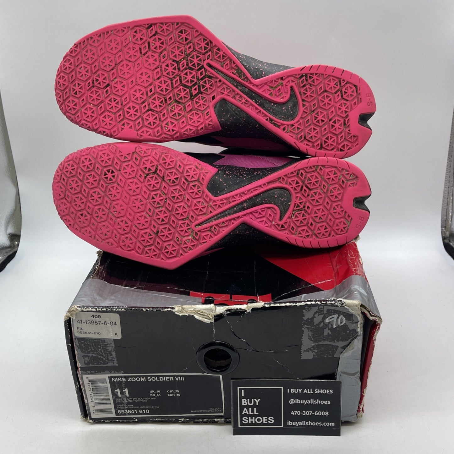 Size 11 - Nike Zoom Soldier 8 Pink (653641-610)