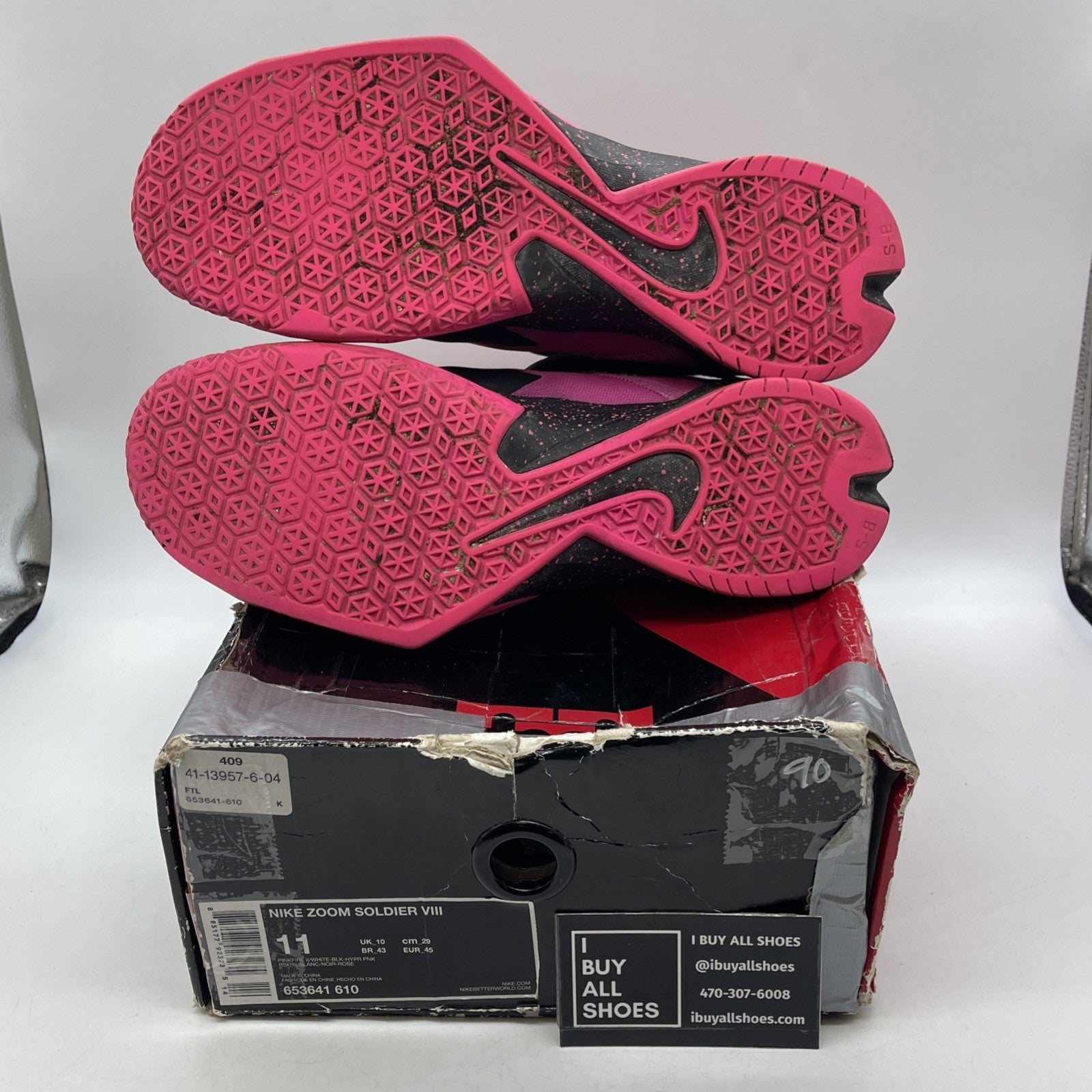 Size 11 - Nike Zoom Soldier 8 Pink (653641-610)